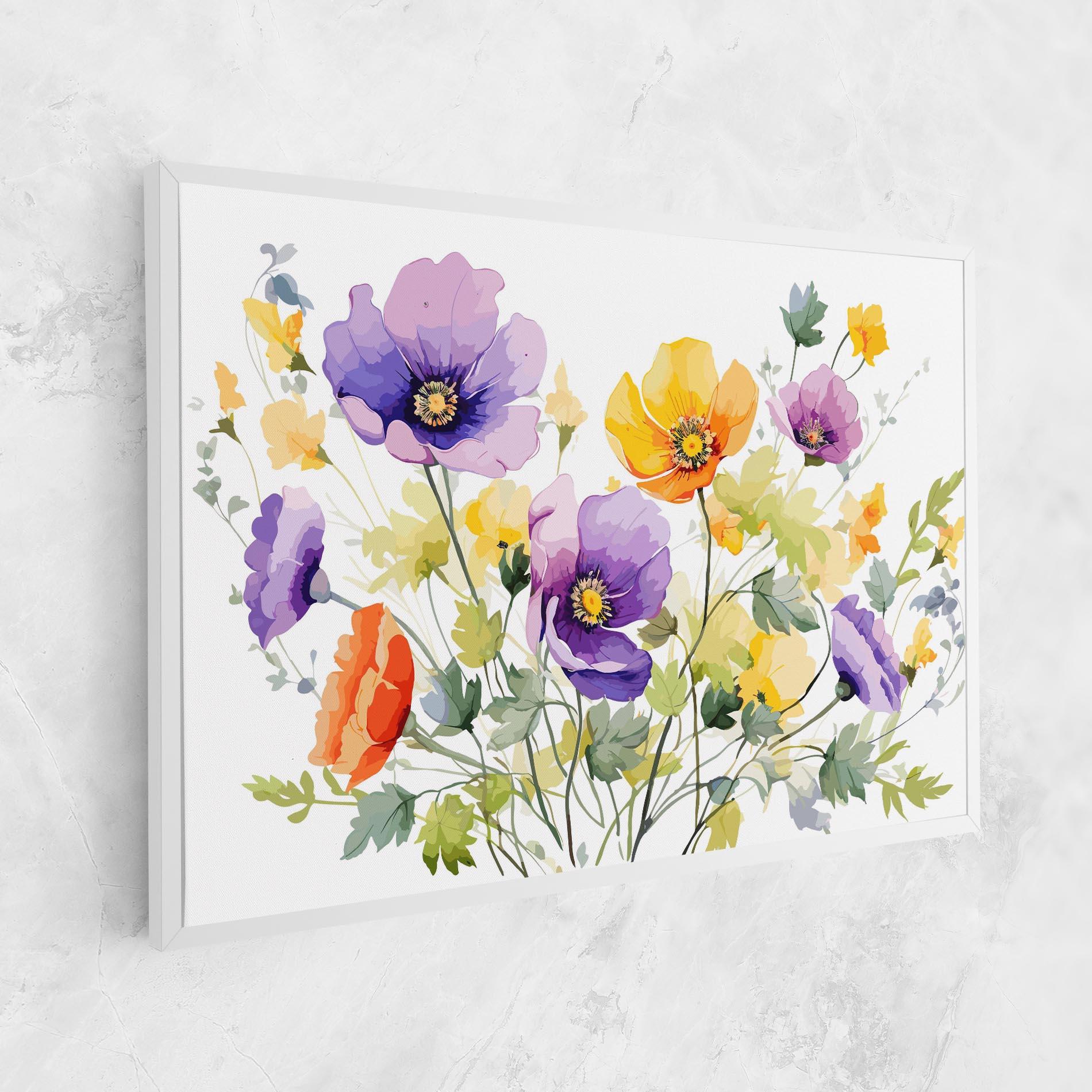 Tablou Canvas Purple Orange Poppy mockup 1