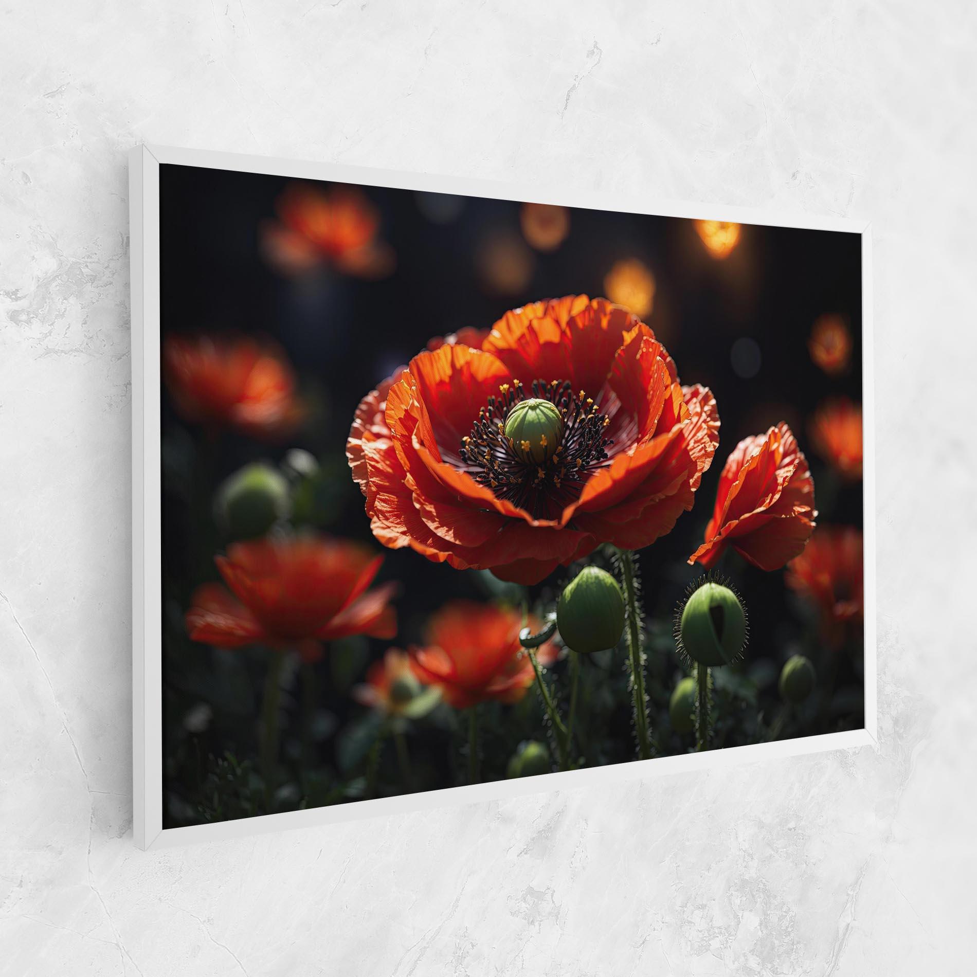 Tablou Canvas Red Poppy Close Up mockup 1
