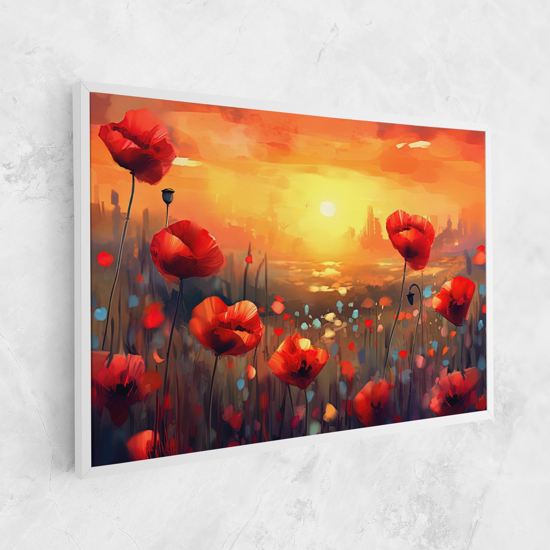 Tablou Canvas Sunrise Painting Poppies mockup 1