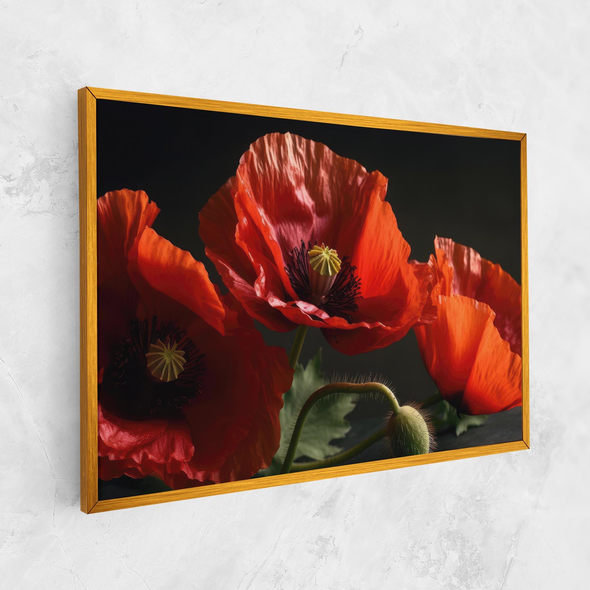 Tablou Canvas 3 Pretty Poppies mockup 1