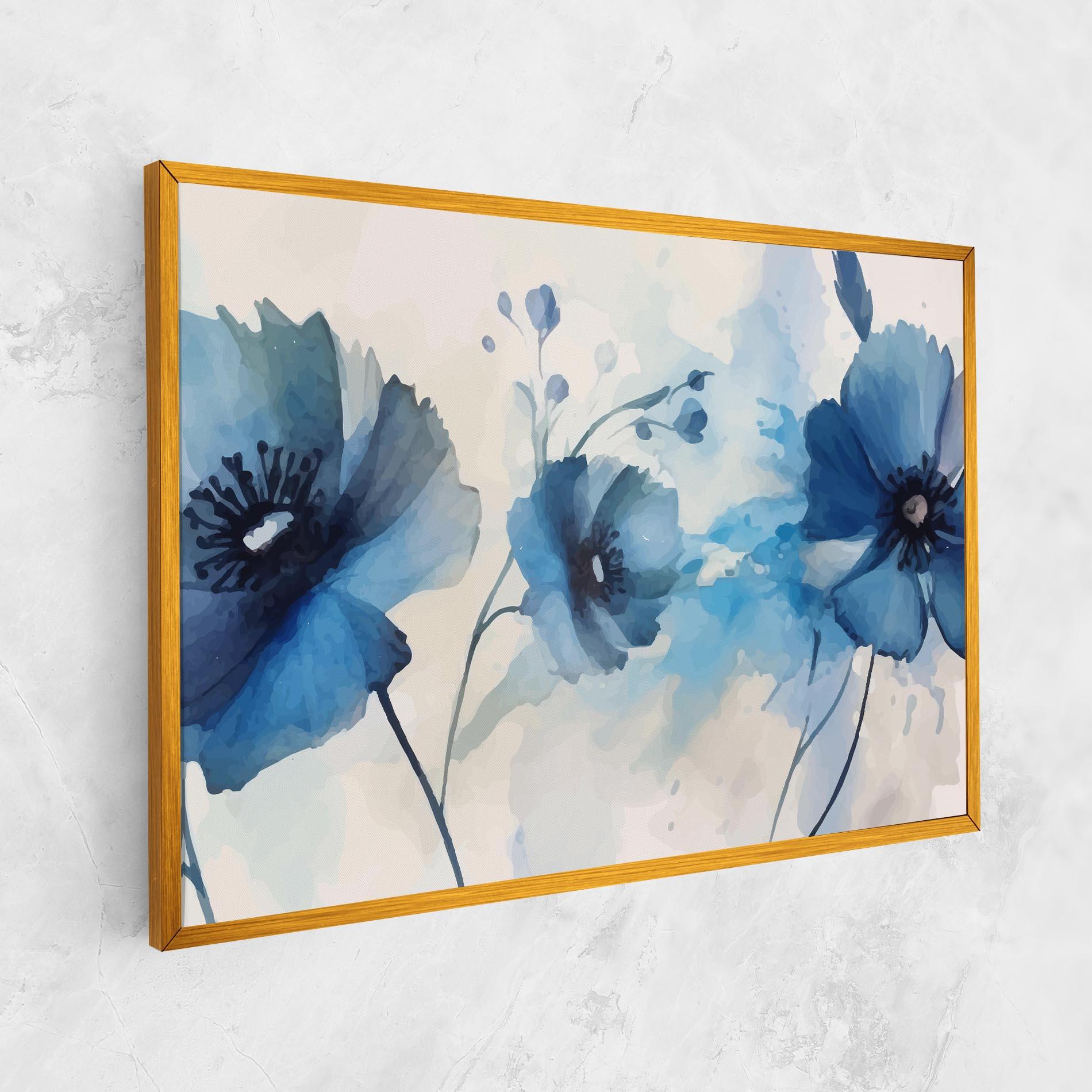 Tablou Canvas Blue Poppies mockup 1