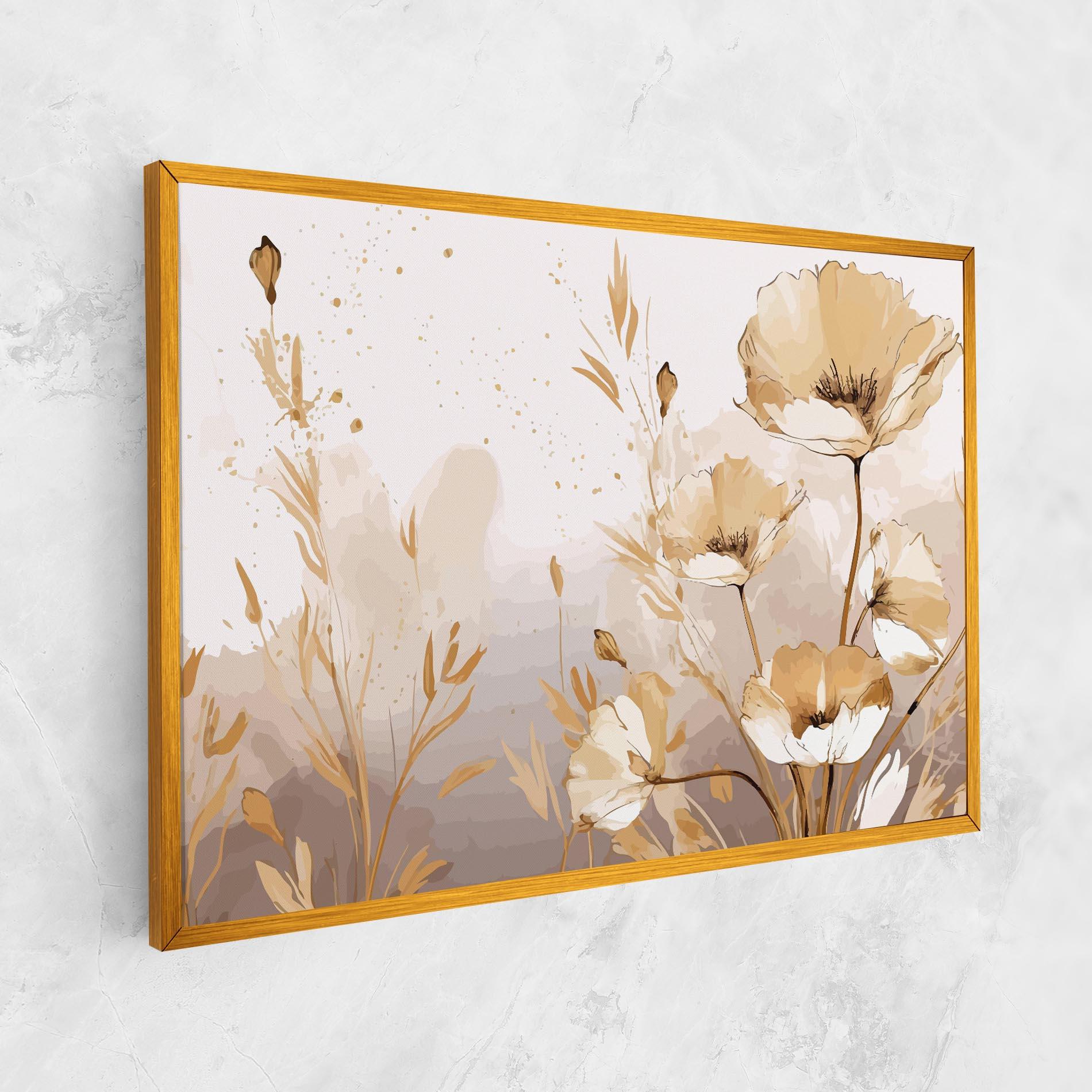 Tablou Canvas Gold Cream Poppy mockup 1