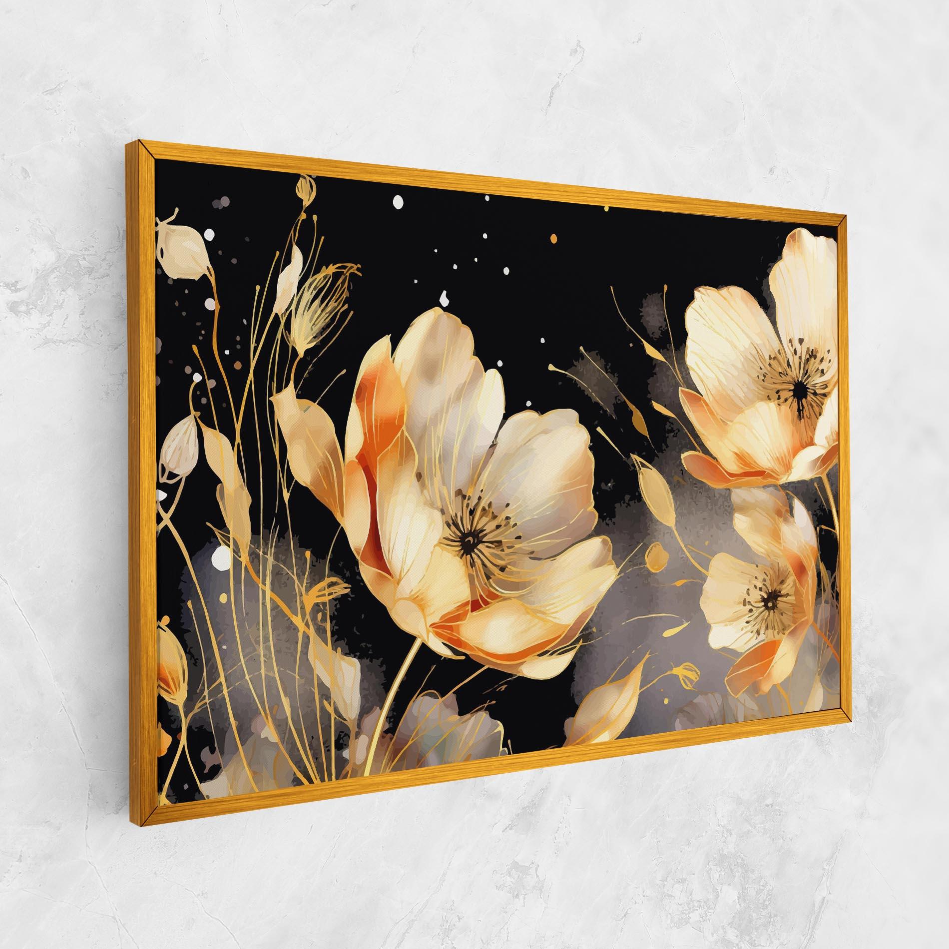 Tablou Canvas Gold Poppy Black mockup 1