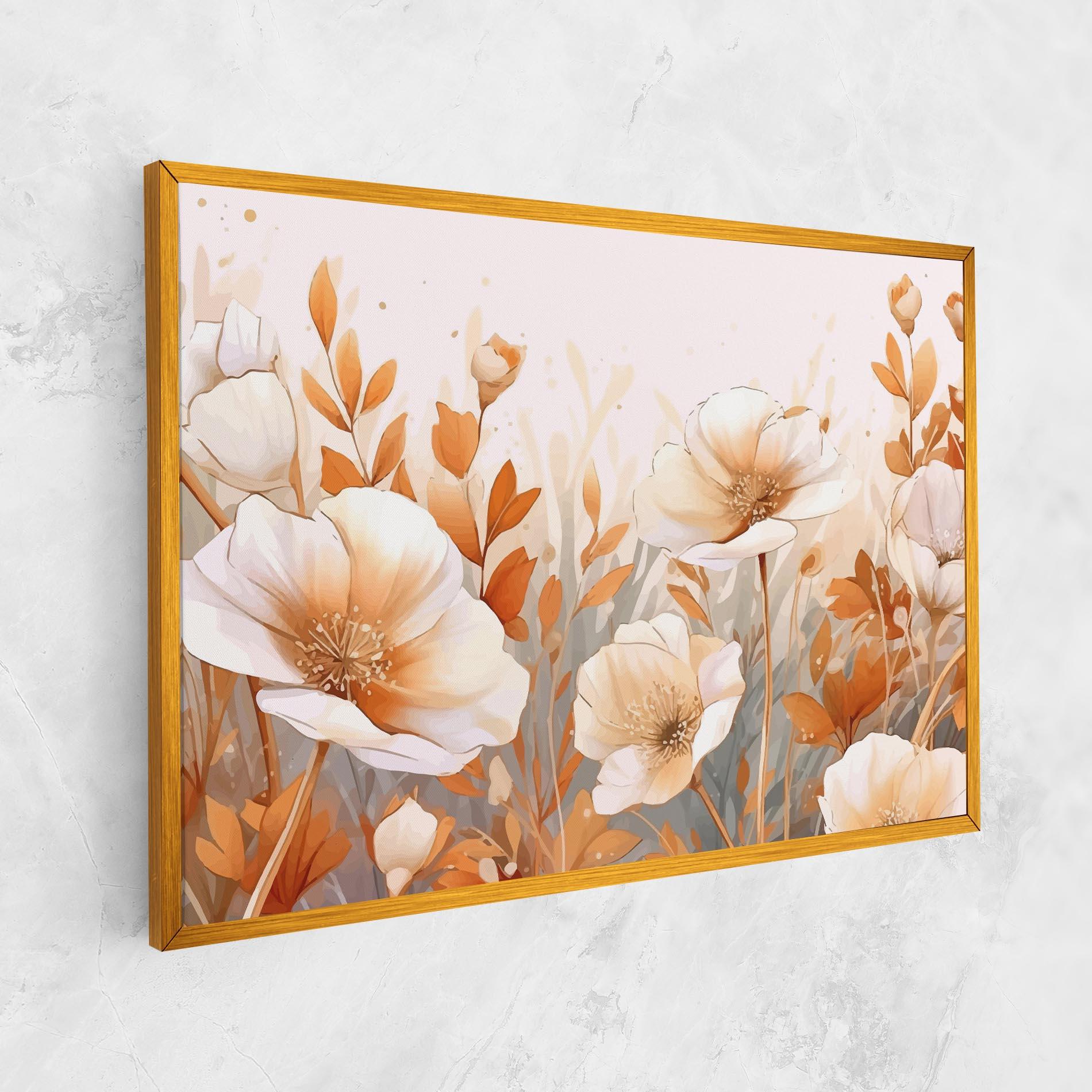 Tablou Canvas Orange Cream Poppy mockup 1