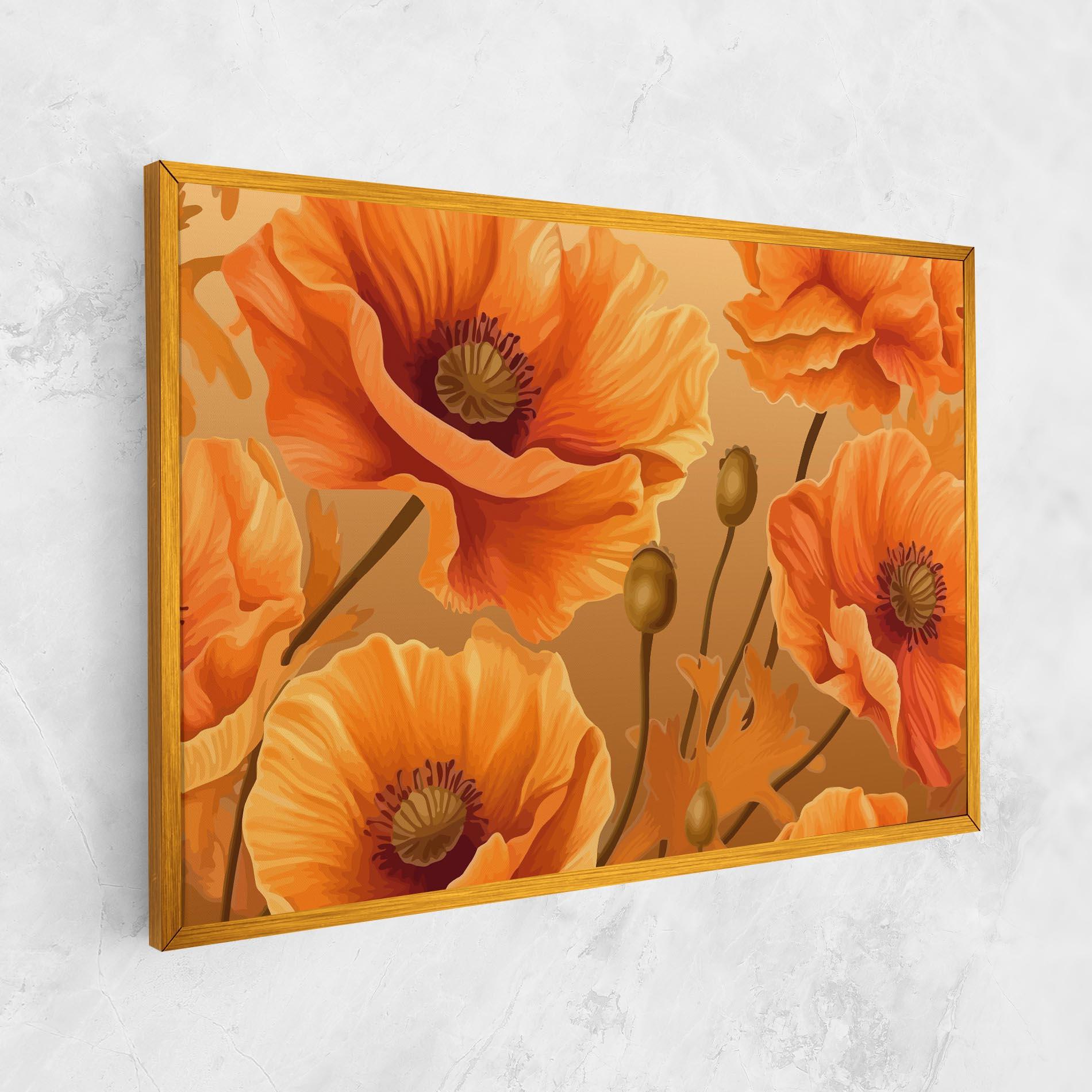 Tablou Canvas Pastel Orange Poppy mockup 1