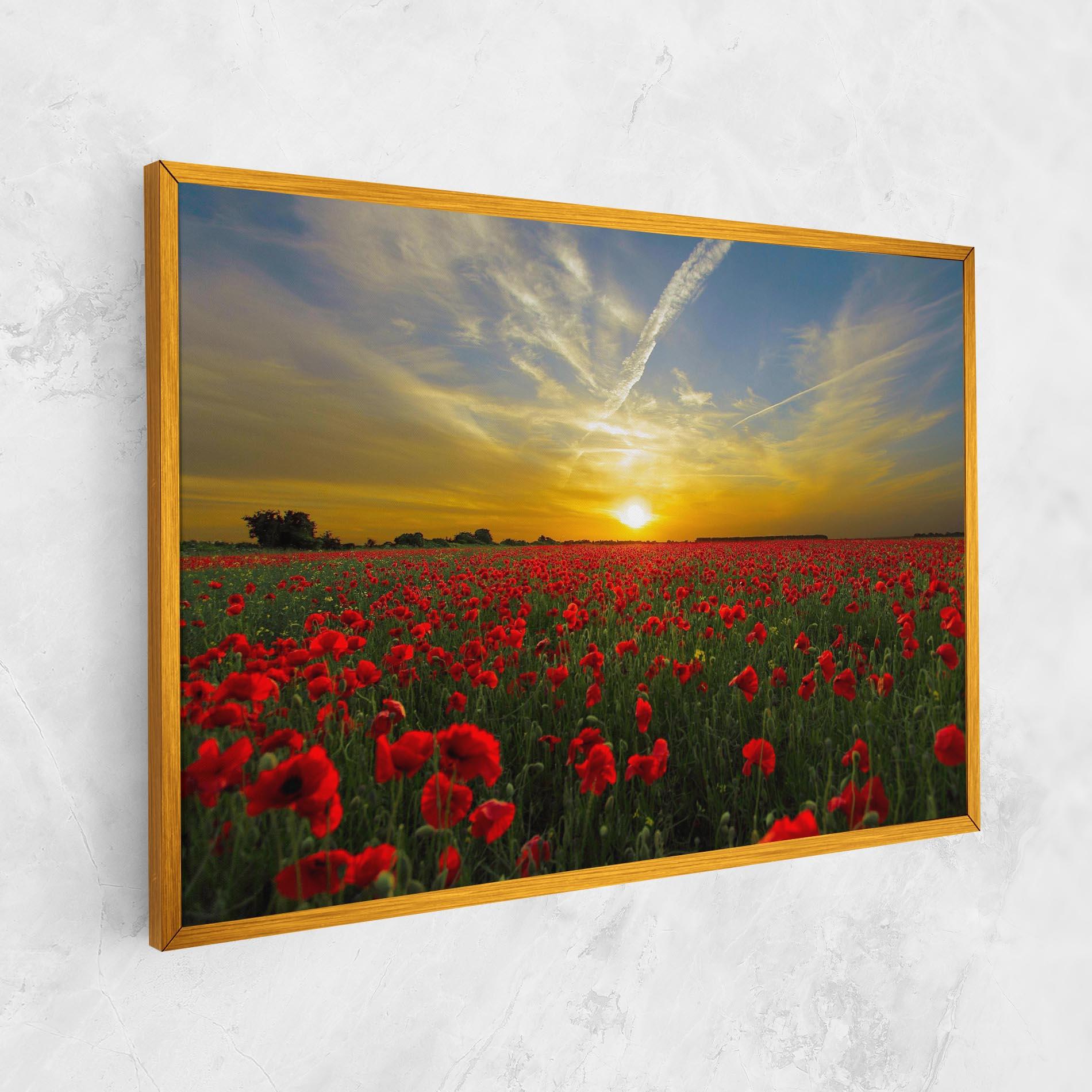 Tablou Canvas Poppies Sunset mockup 1