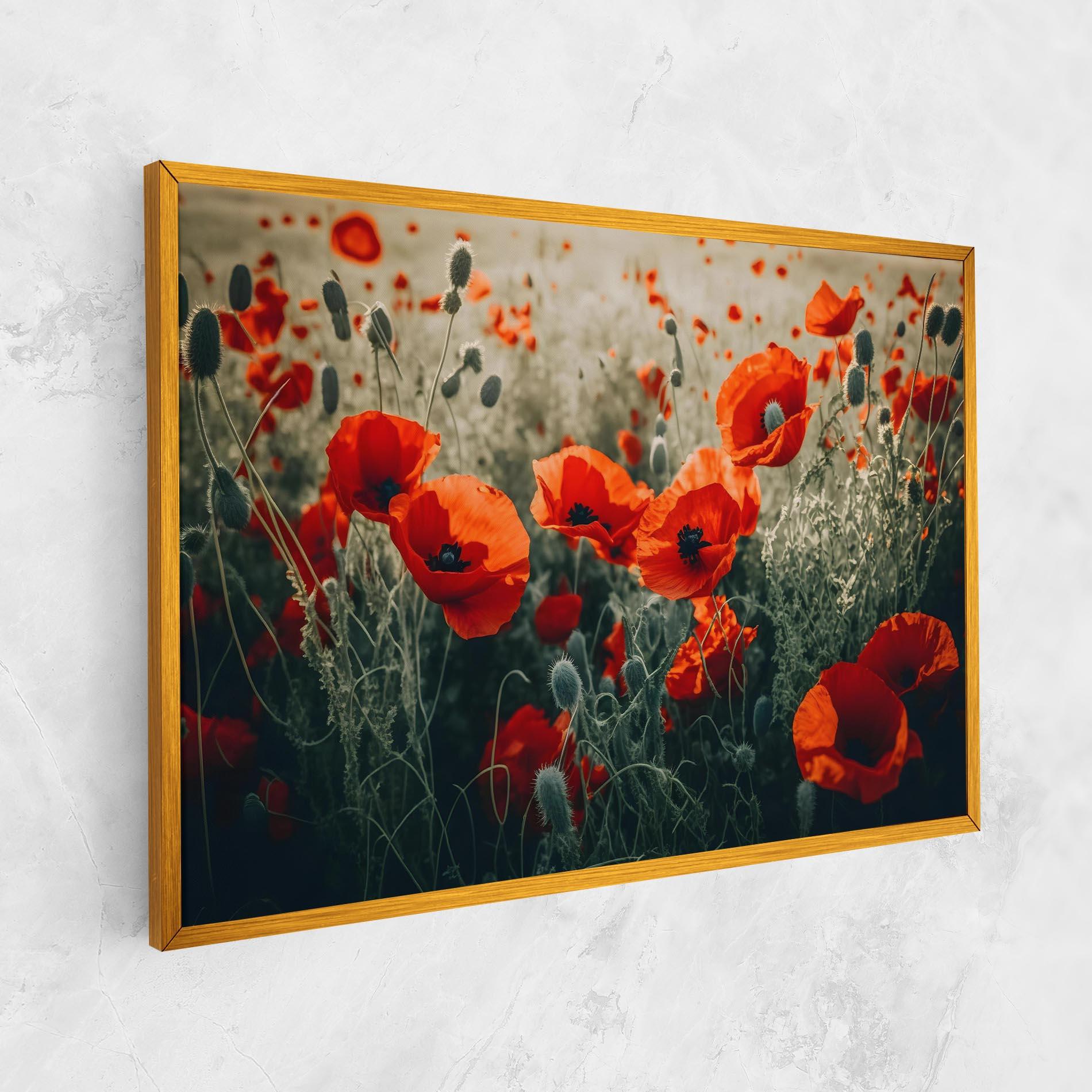 Tablou Canvas Poppy Grass Field mockup 1