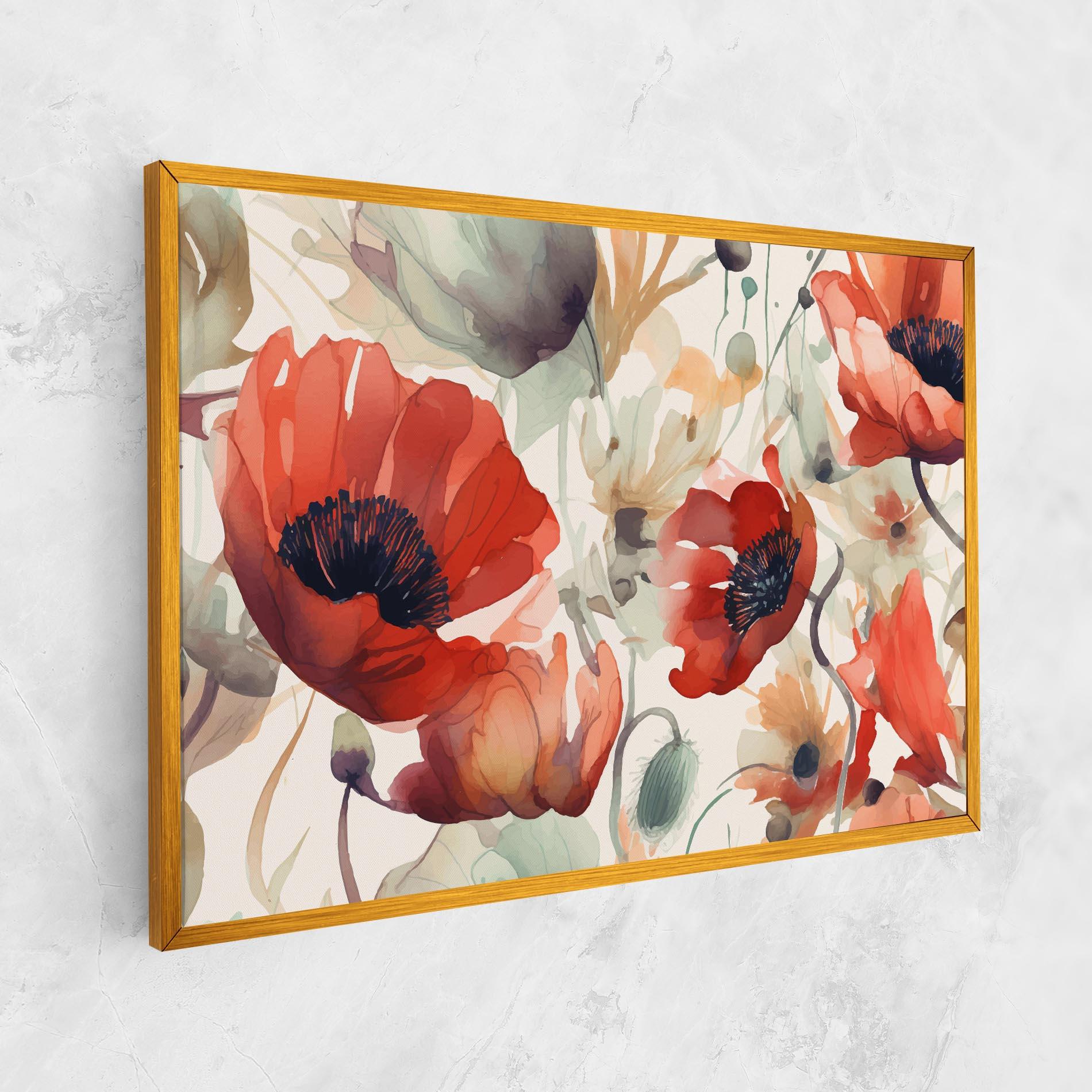 Tablou Canvas Poppy Red Cream mockup 1