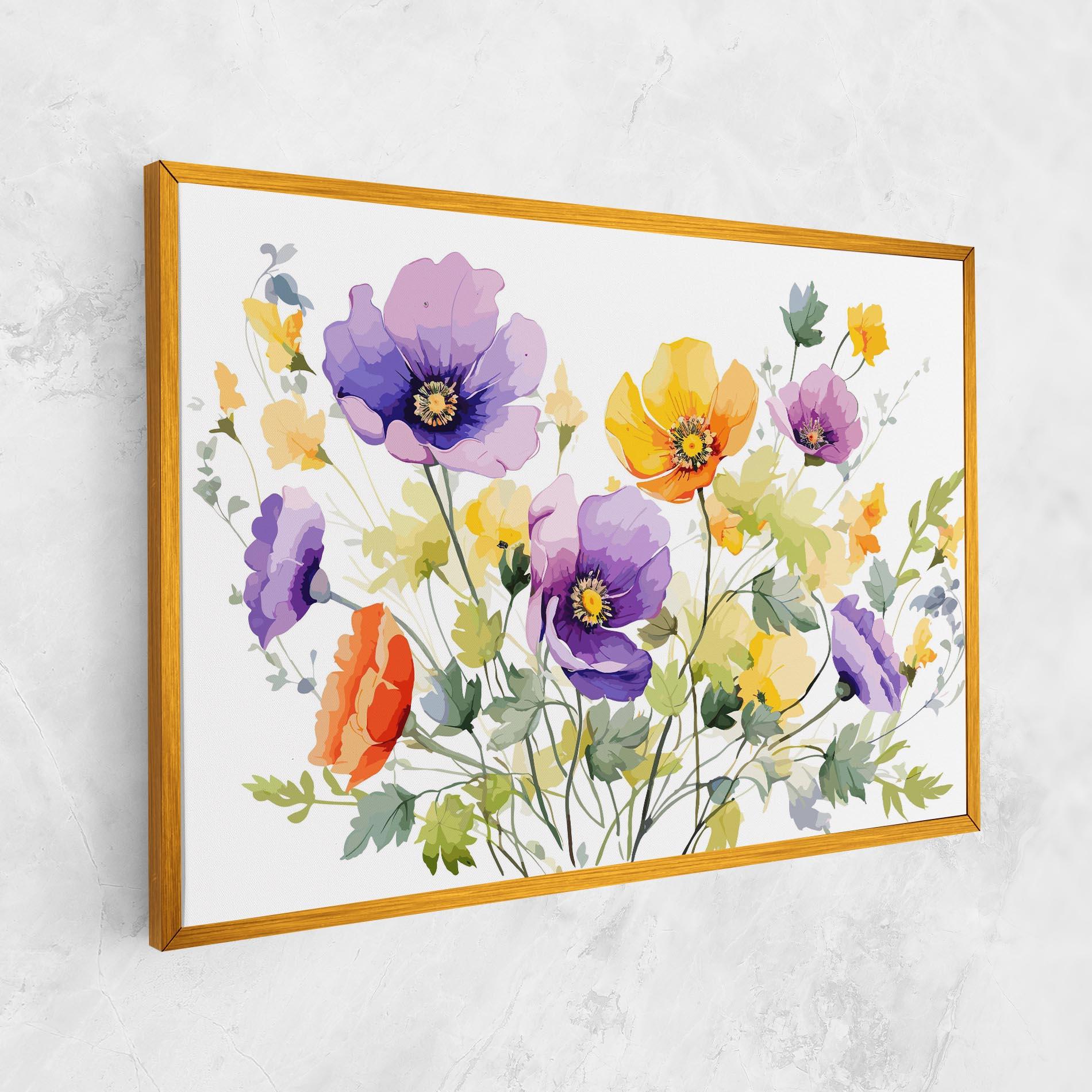 Tablou Canvas Purple Orange Poppy mockup 1