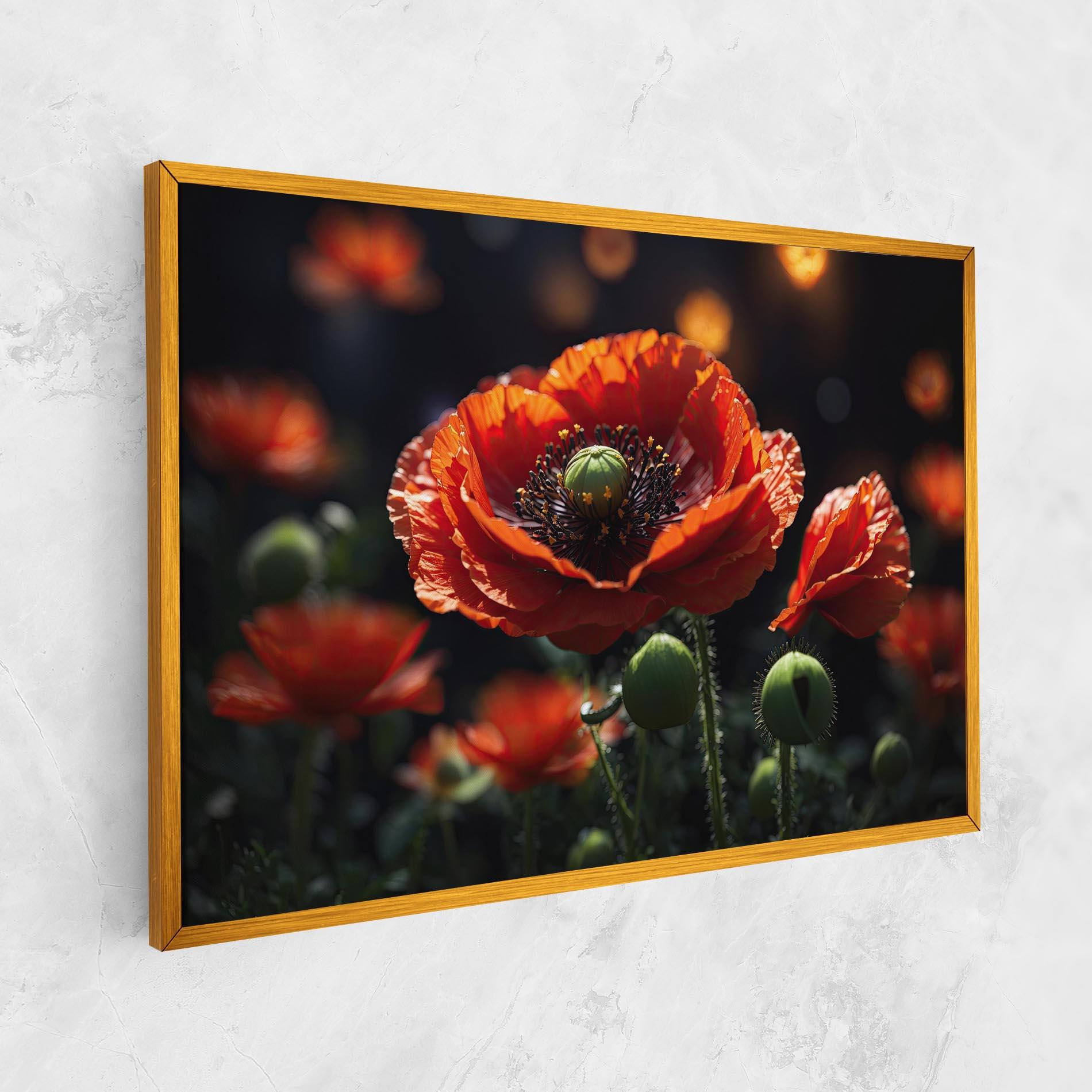 Tablou Canvas Red Poppy Close Up mockup 1