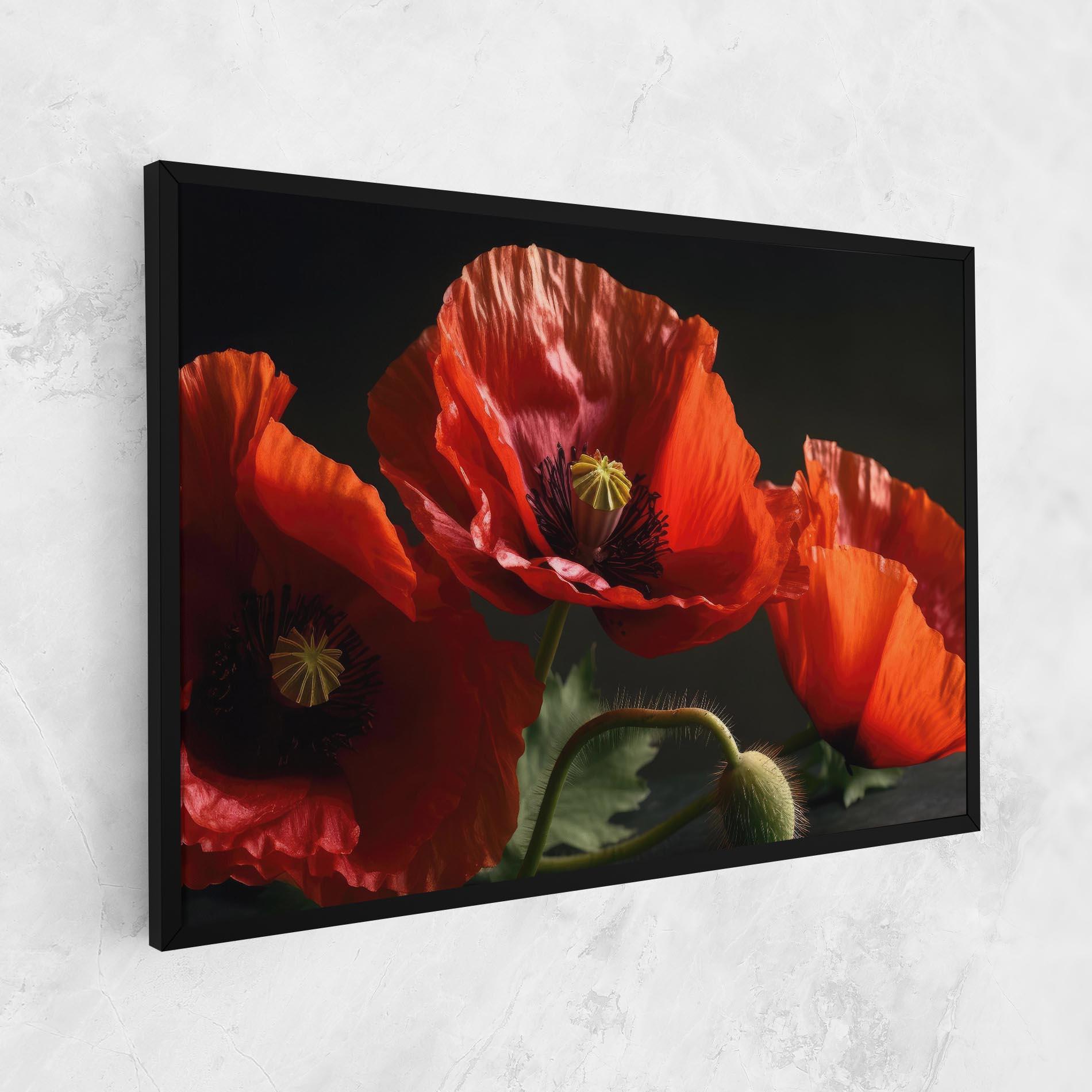 Tablou Canvas 3 Pretty Poppies mockup 1