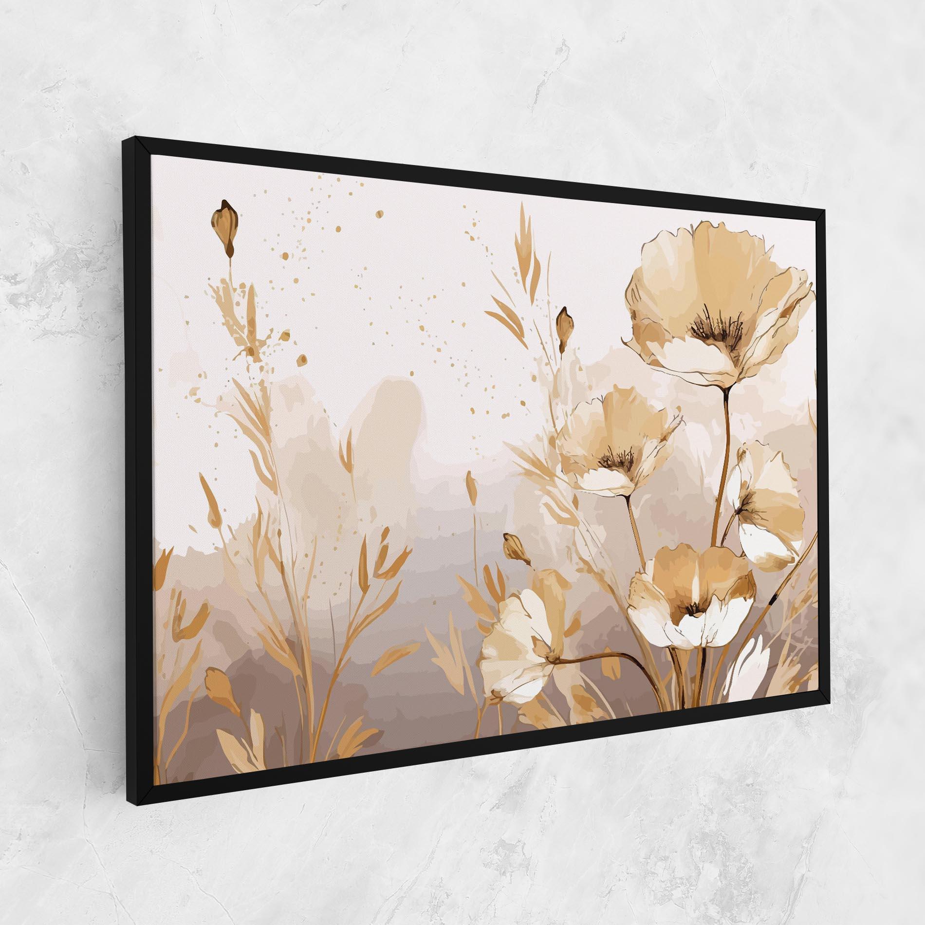 Tablou Canvas Gold Cream Poppy mockup 1