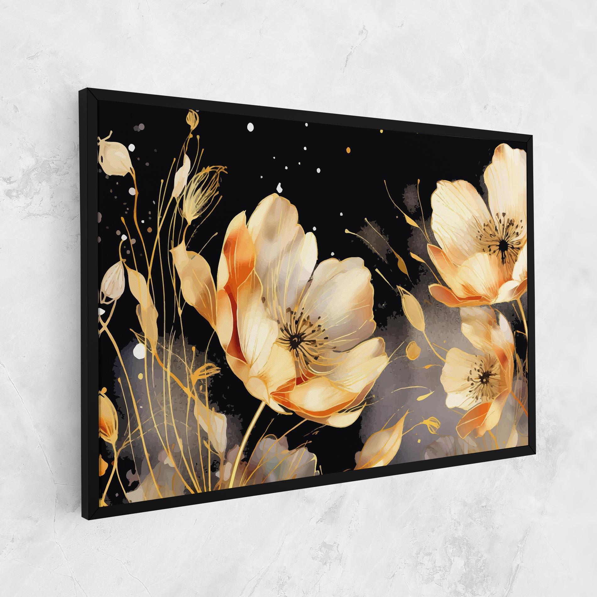 Tablou Canvas Gold Poppy Black mockup 1