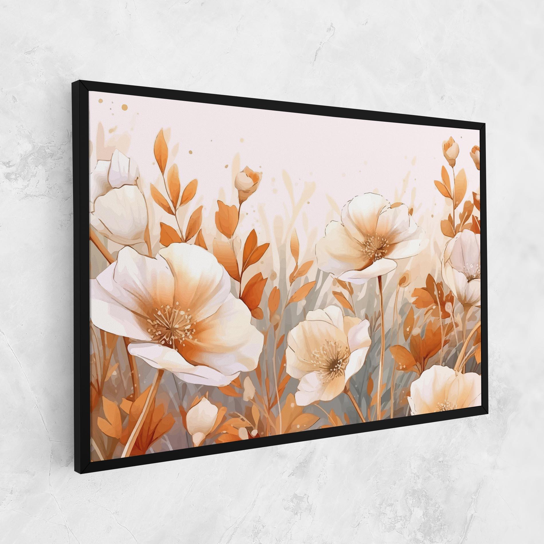 Tablou Canvas Orange Cream Poppy mockup 1