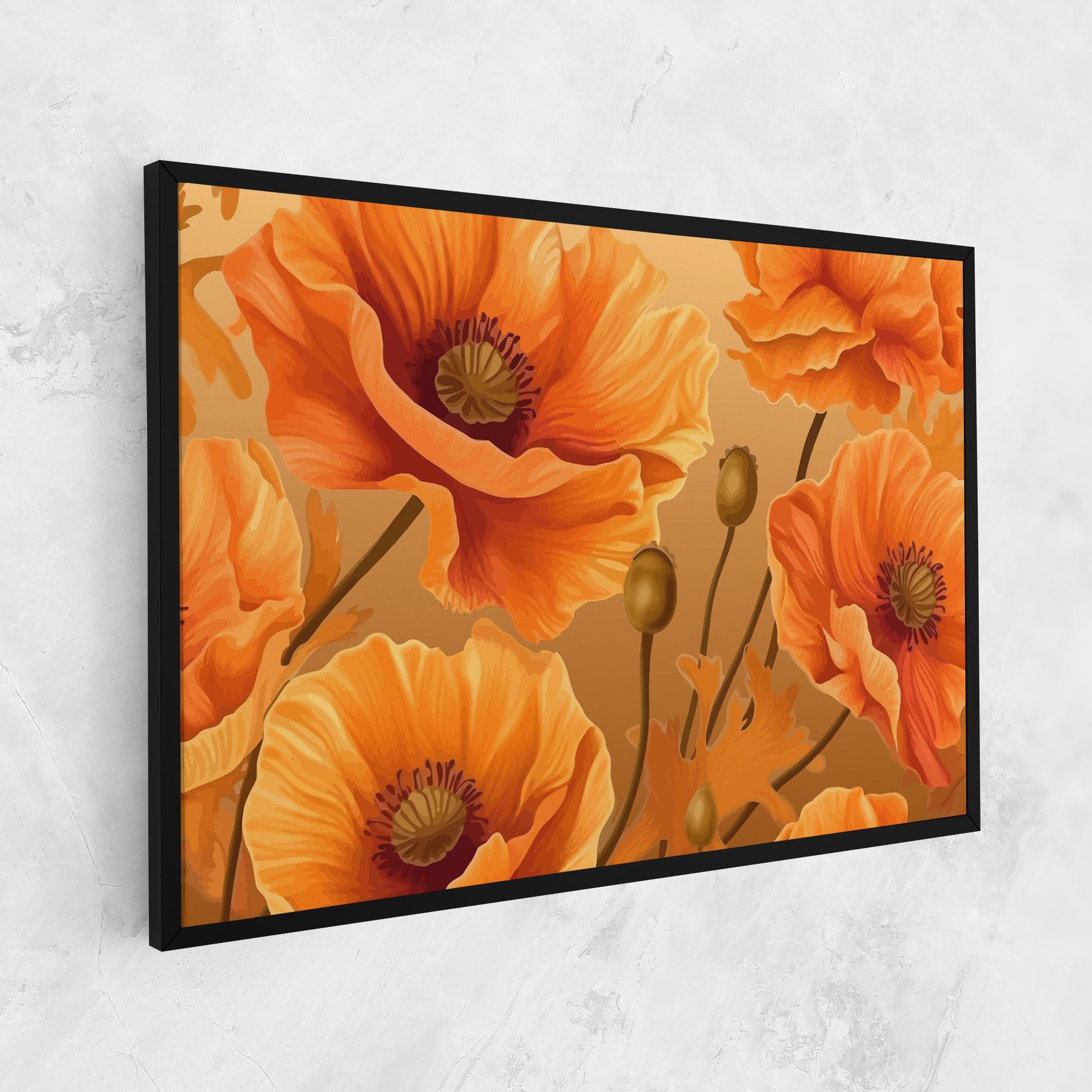 Tablou Canvas Pastel Orange Poppy mockup 1