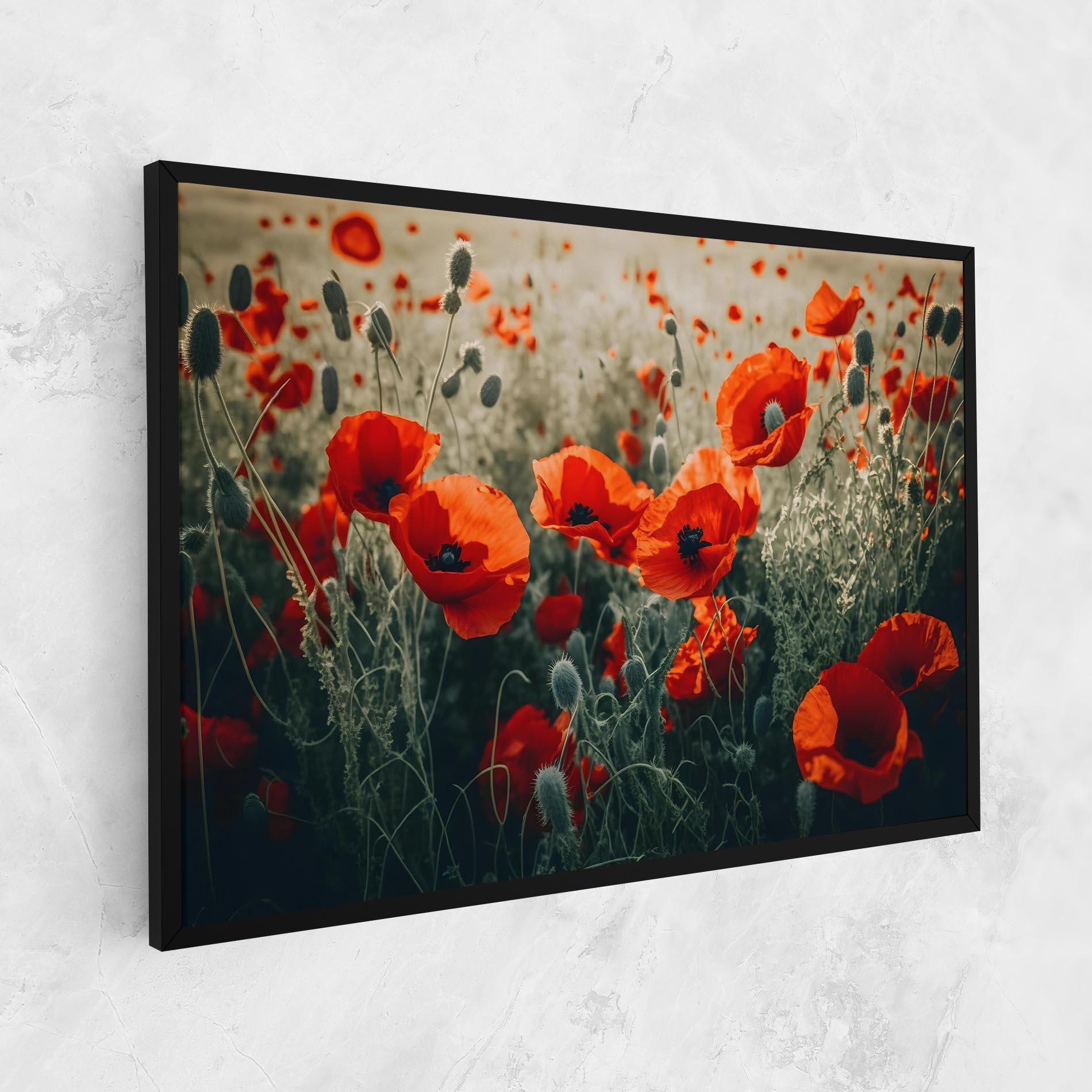 Tablou Canvas Poppy Grass Field mockup 1