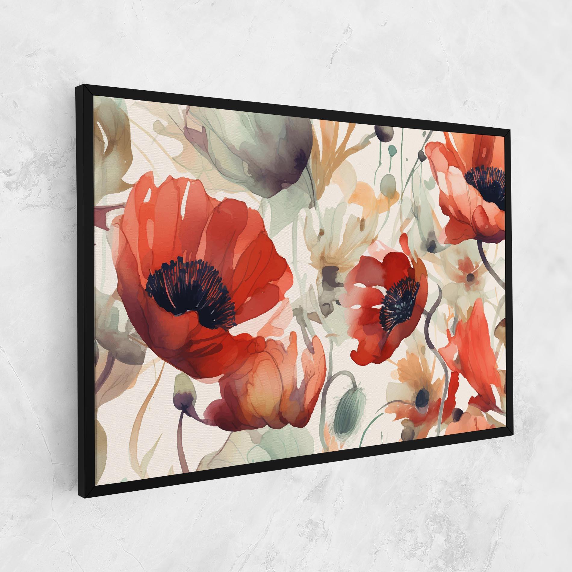 Tablou Canvas Poppy Red Cream mockup 1