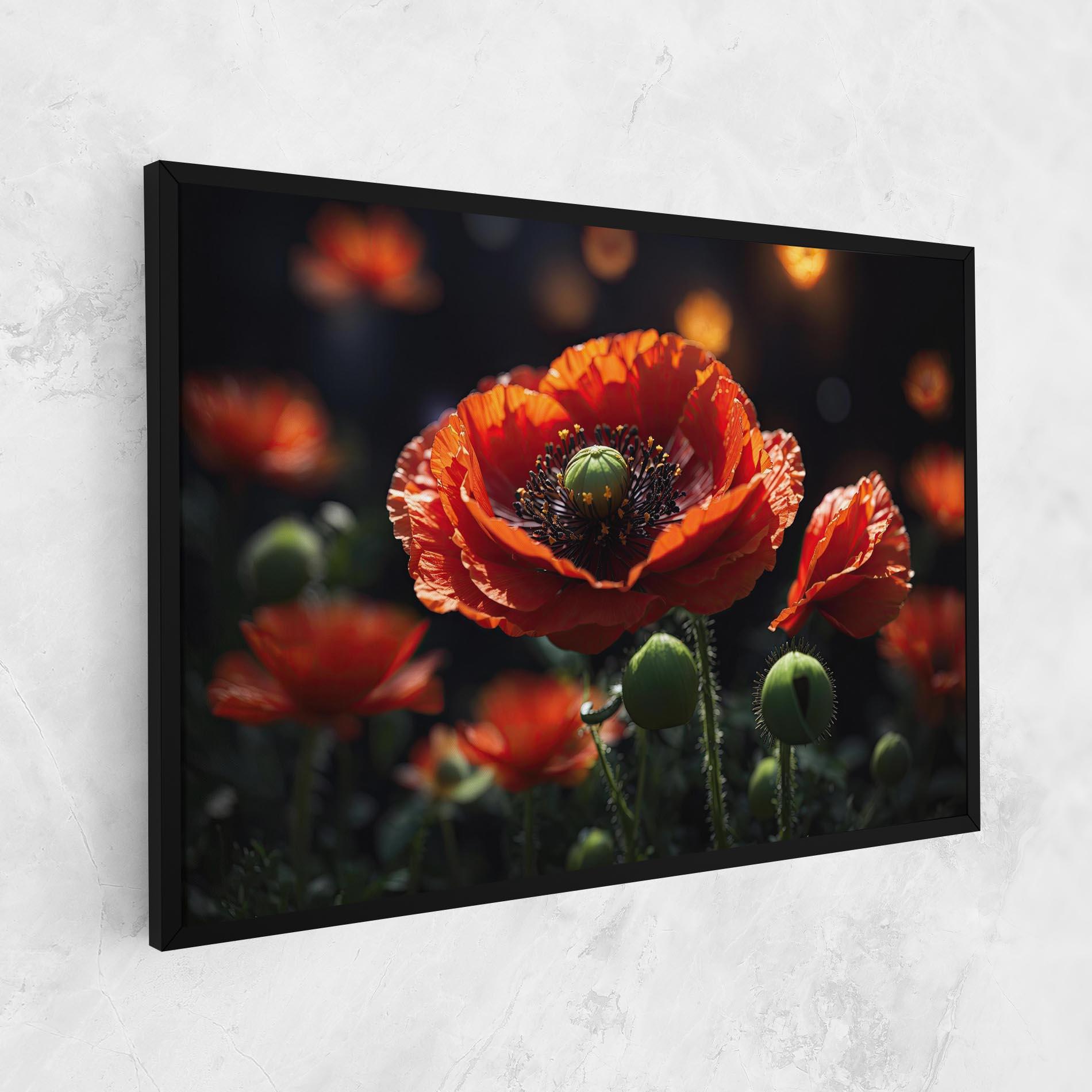 Tablou Canvas Red Poppy Close Up mockup 1