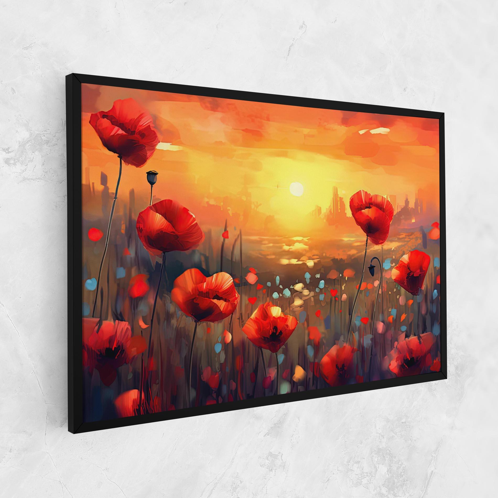 Tablou Canvas Sunrise Painting Poppies mockup 1