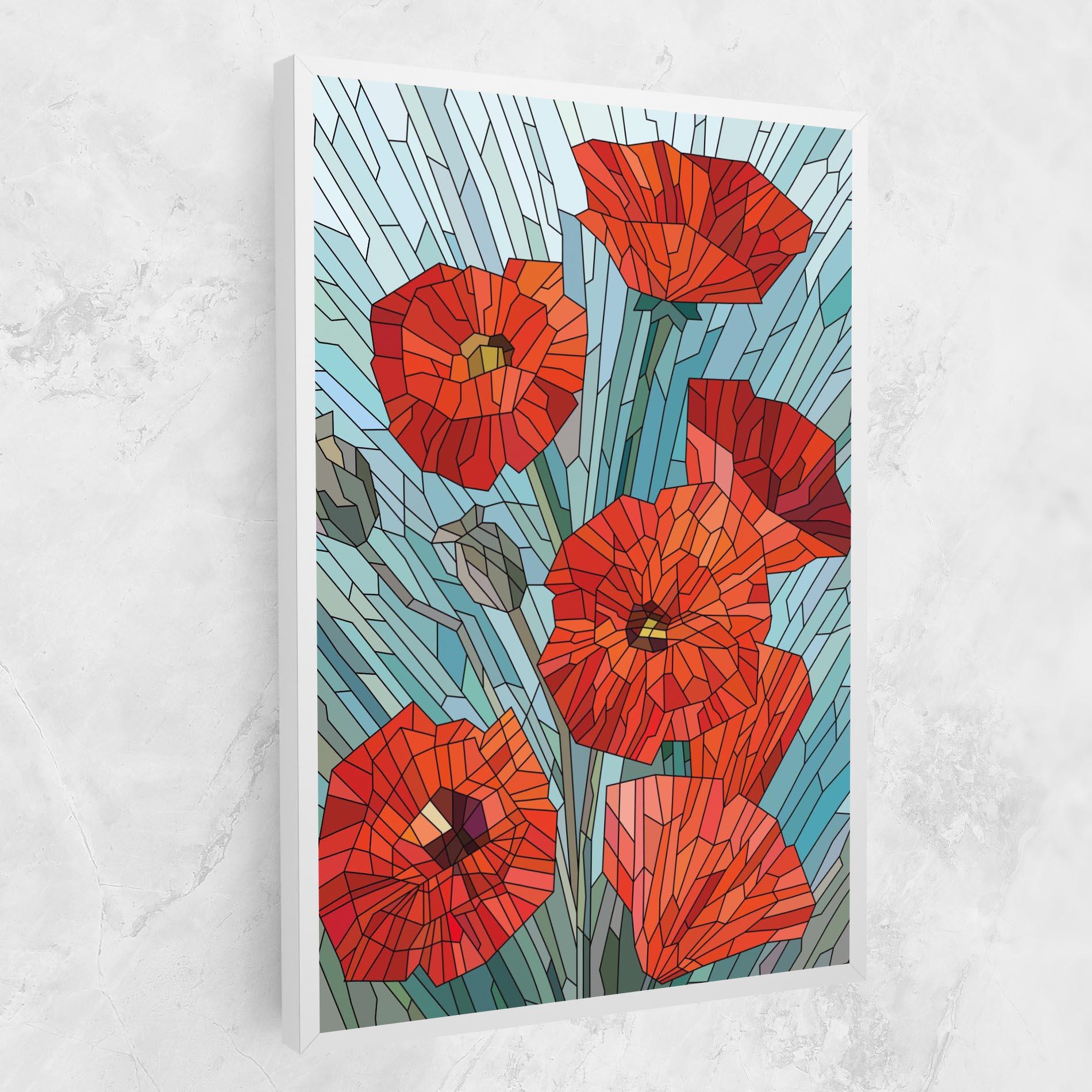 Tablou Canvas Blue Glass Poppy mockup 1