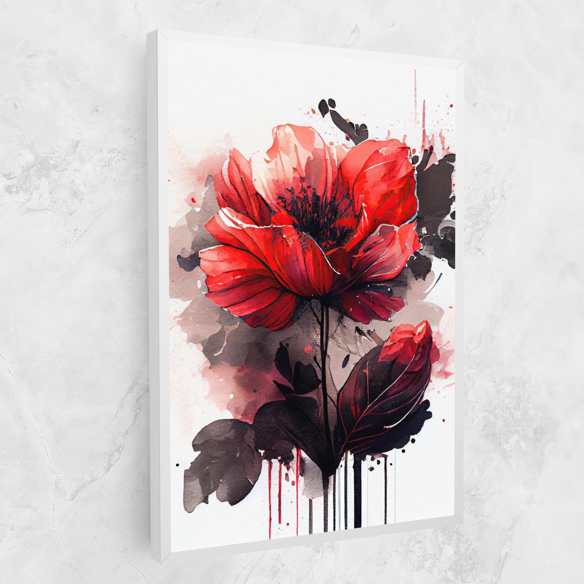 Tablou Canvas Watercolor Poppy mockup 1