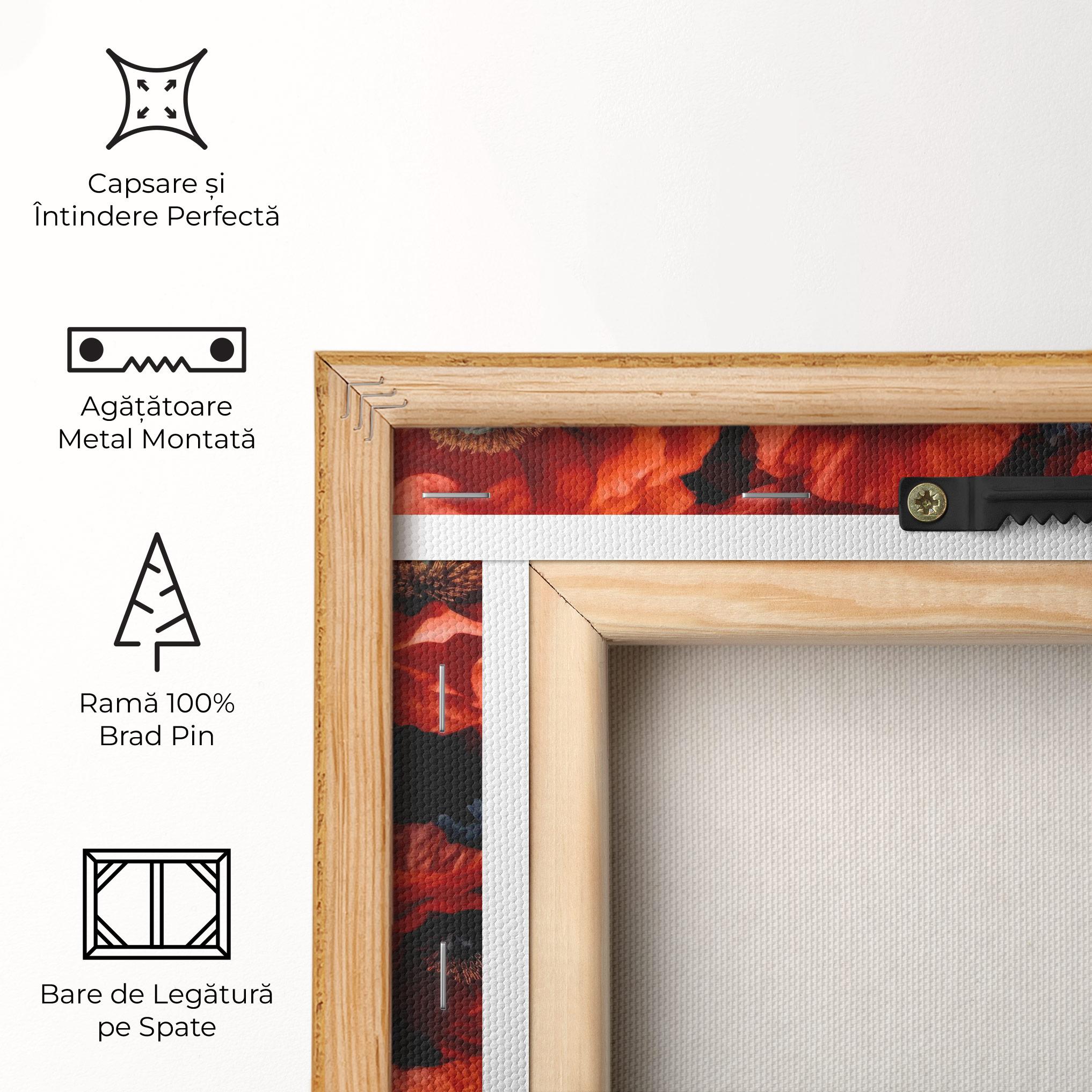 Tablou Canvas Black Red Poppies mockup 5