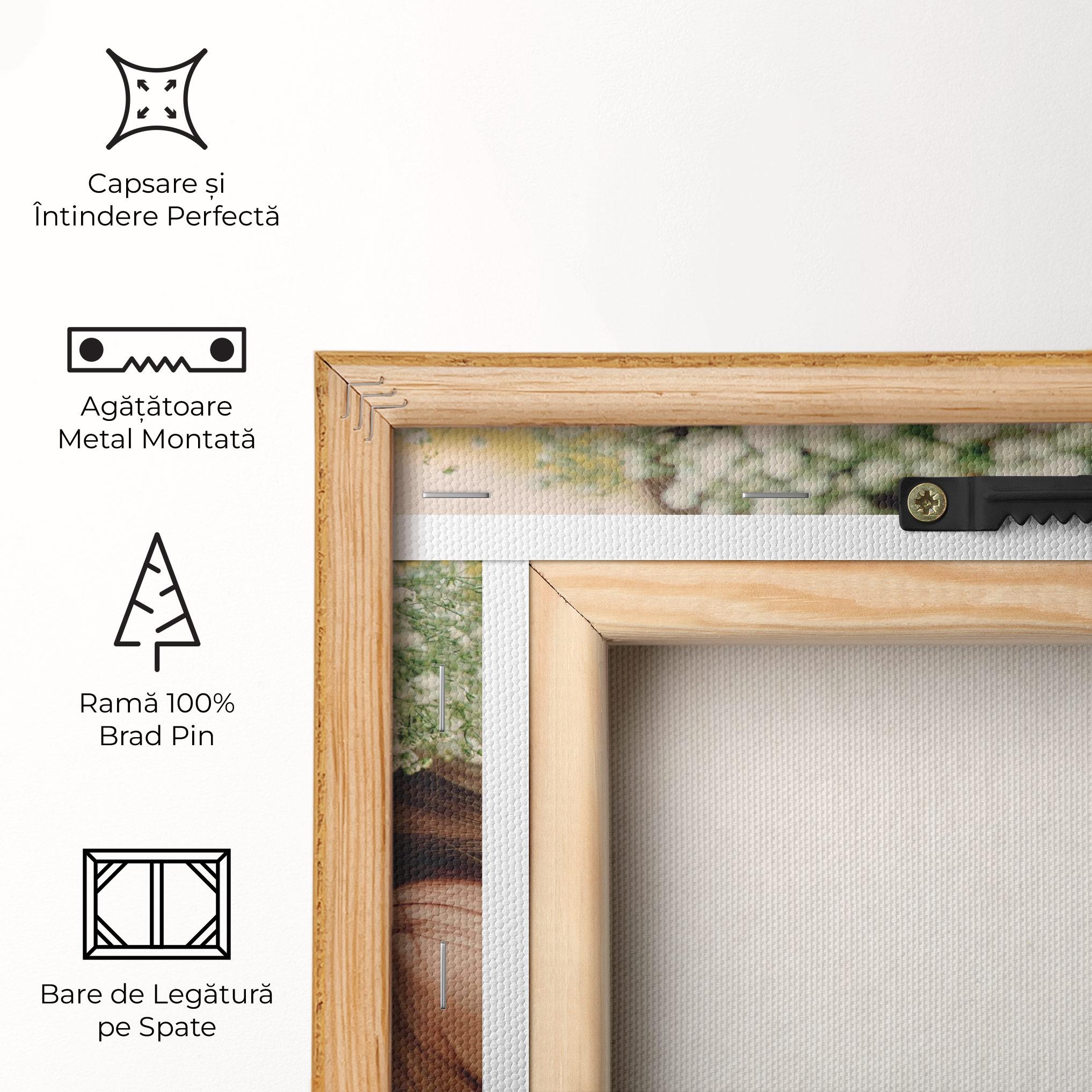 Tablou Canvas Girl With Poppies mockup 5