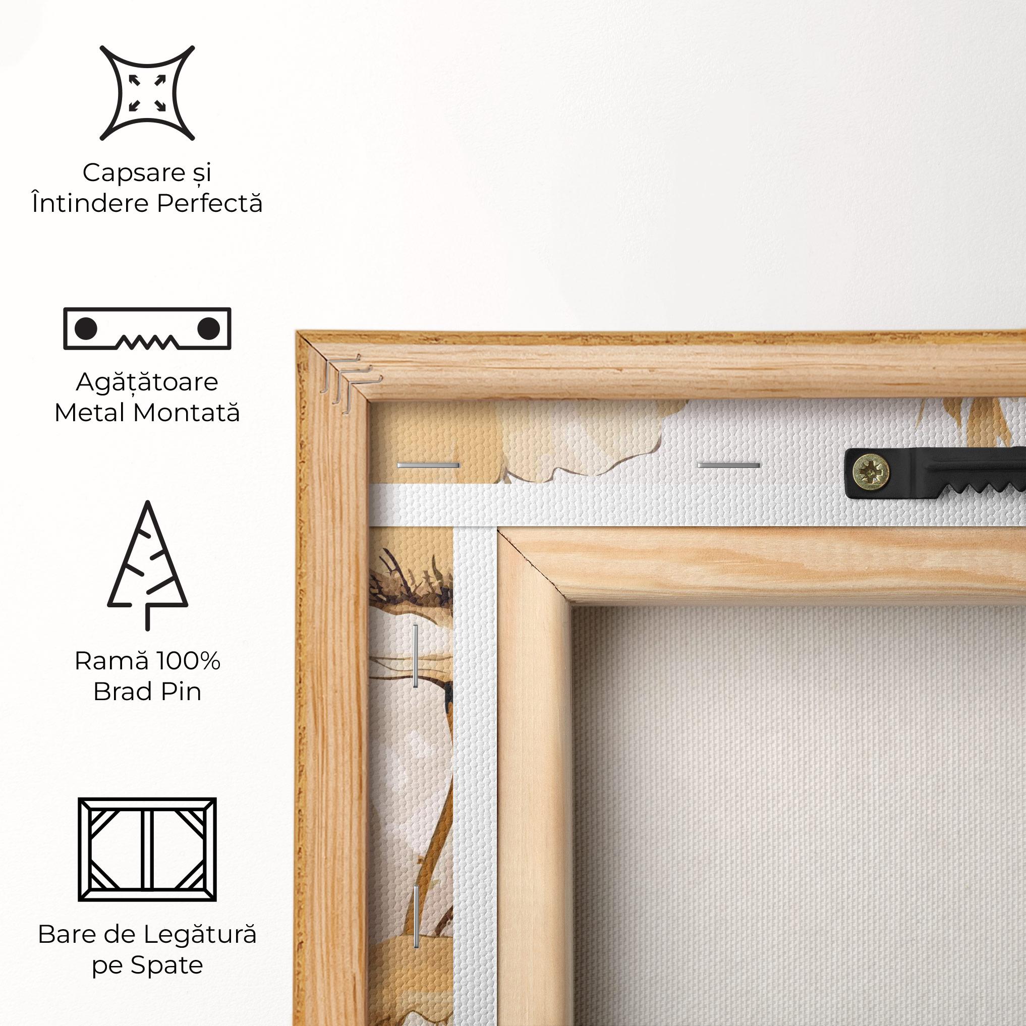 Tablou Canvas Gold Cream Poppy mockup 5