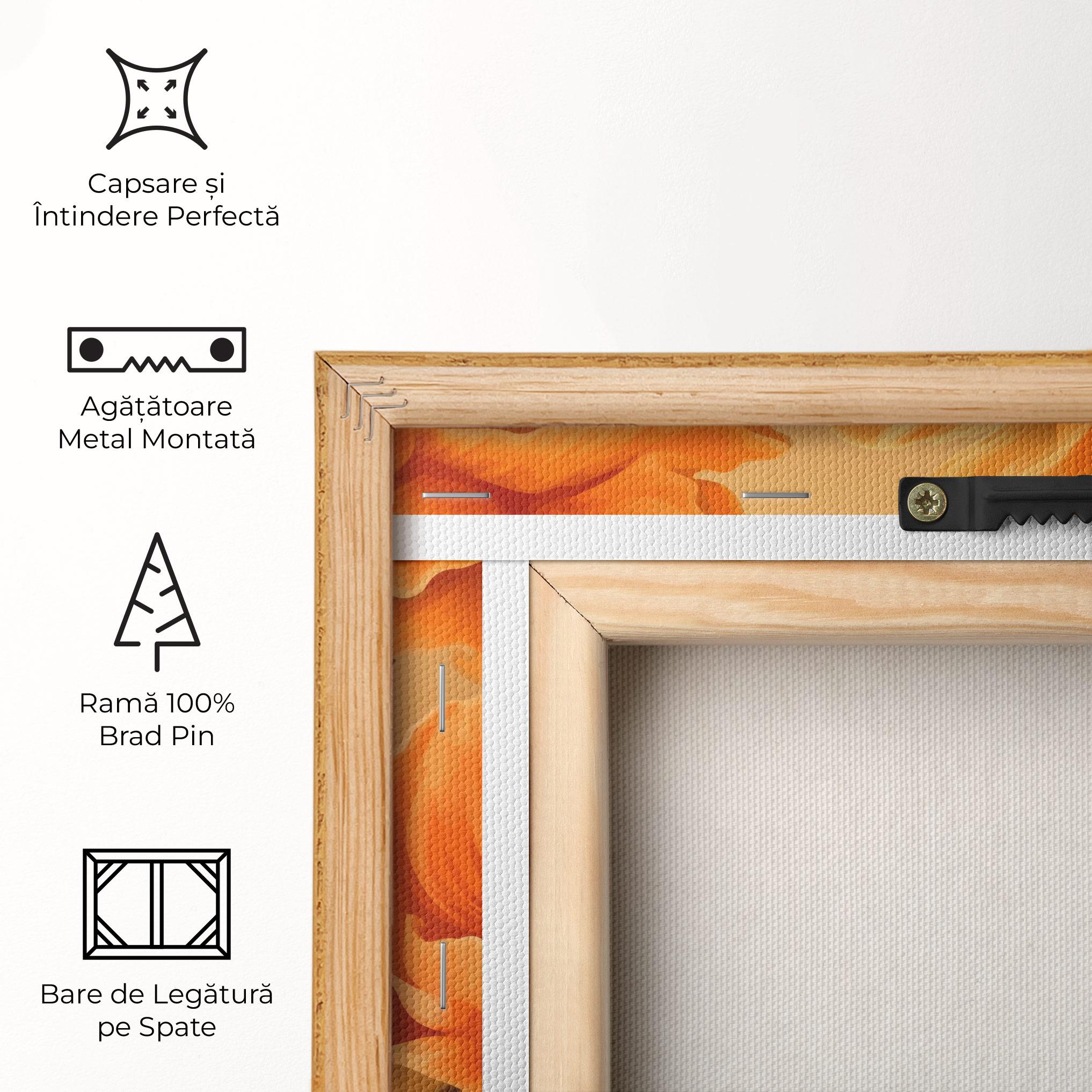 Tablou Canvas Pastel Orange Poppy mockup 5