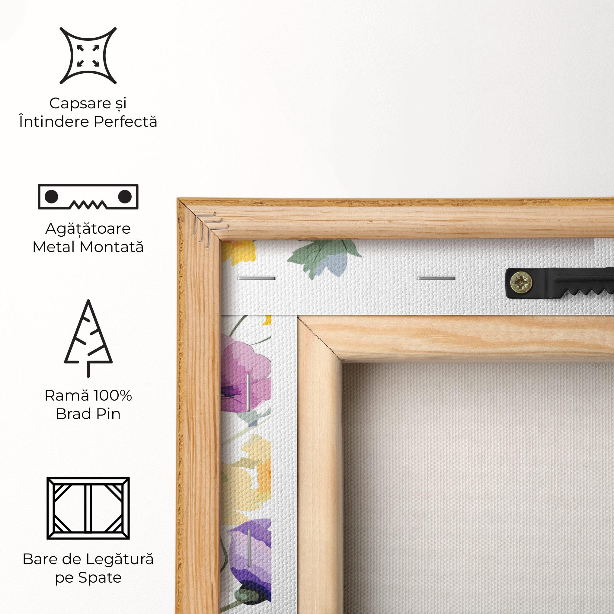 Tablou Canvas Purple Orange Poppy mockup 5