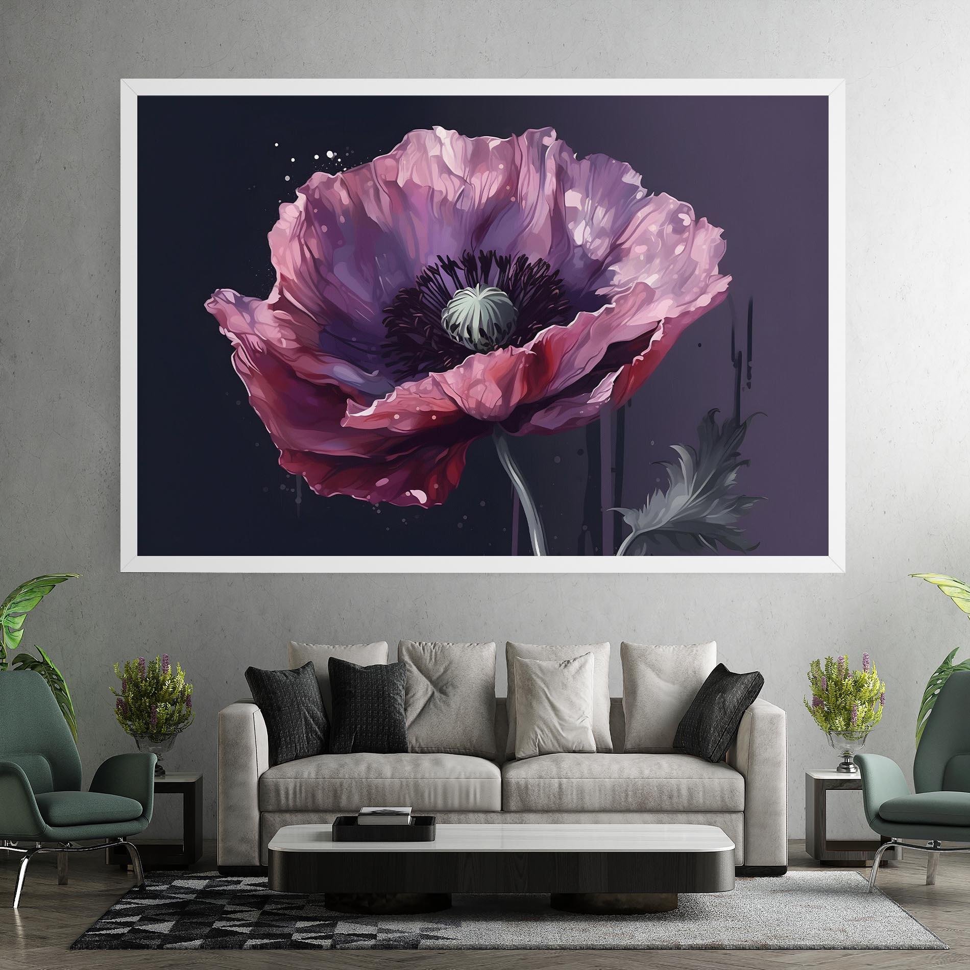 Tablou Canvas Light Purple Poppy mockup 7