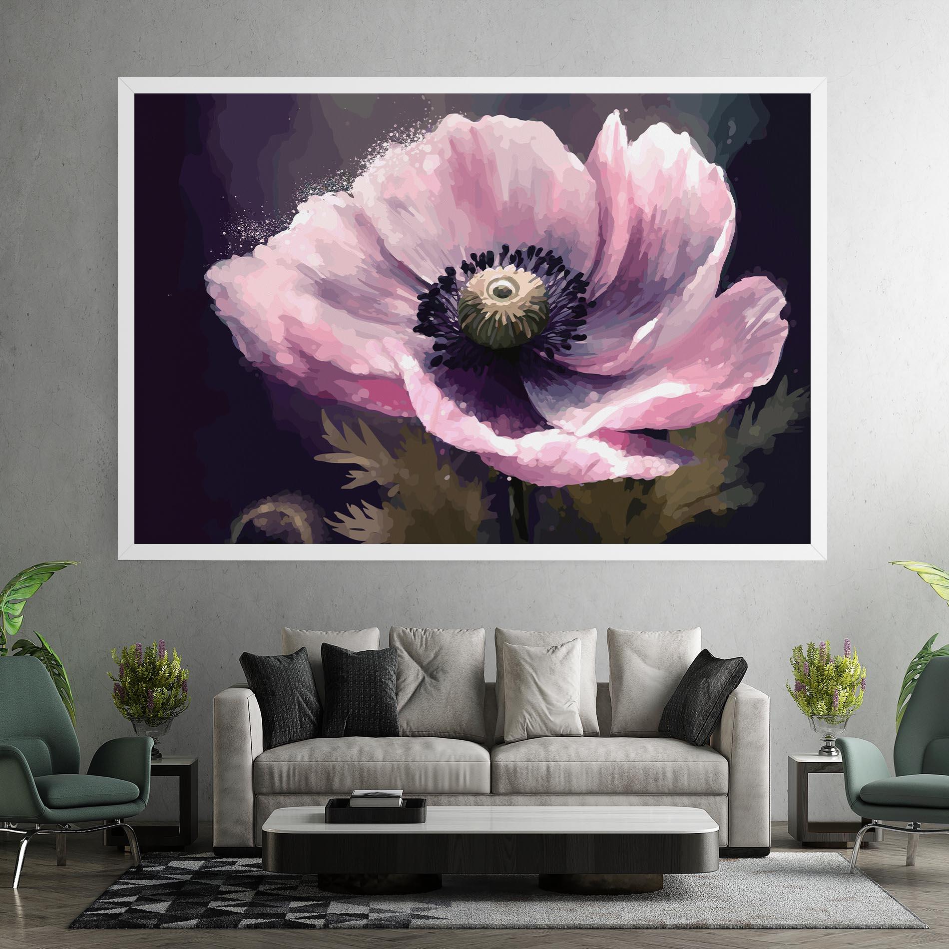 Tablou Canvas Pretty Pink Poppy mockup 7