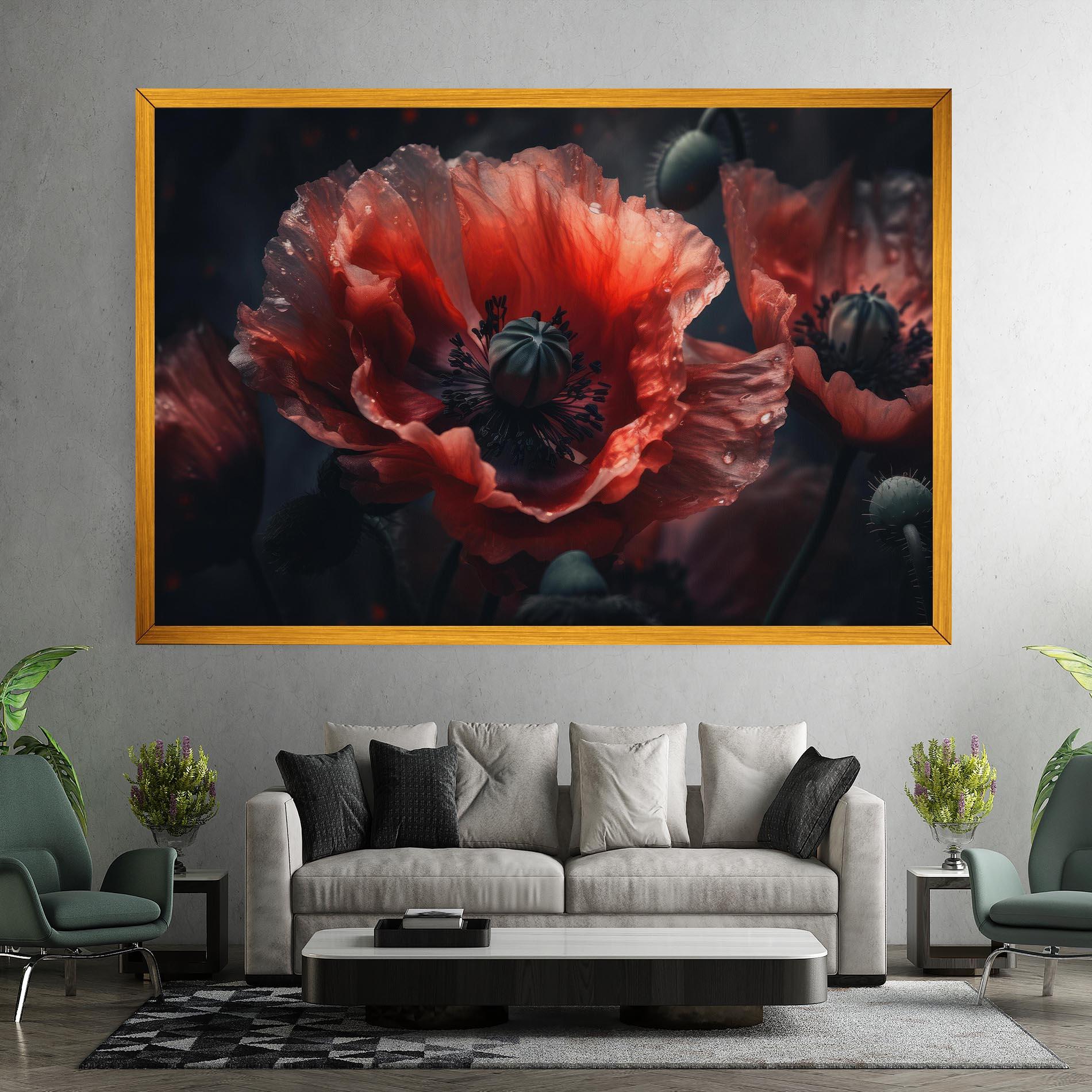 Tablou Canvas Dark Shade Poppy mockup 7