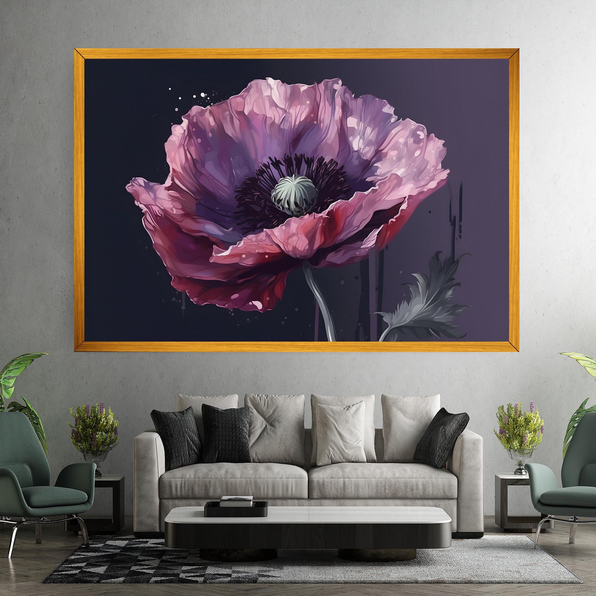 Tablou Canvas Light Purple Poppy mockup 7
