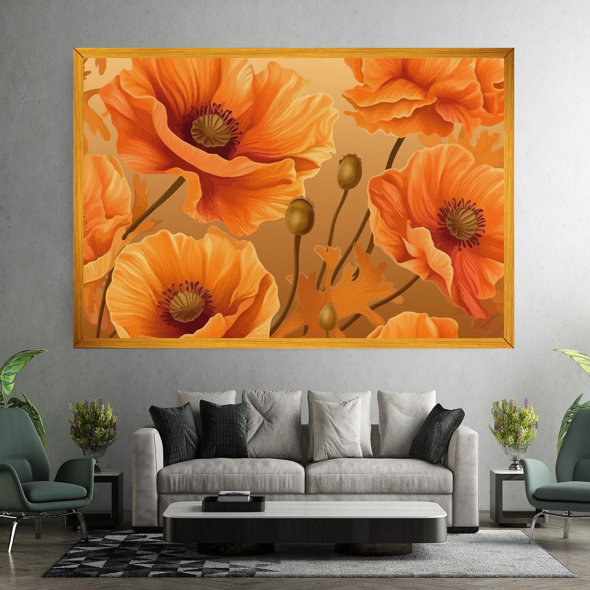 Pastel Orange Poppy mockup 7