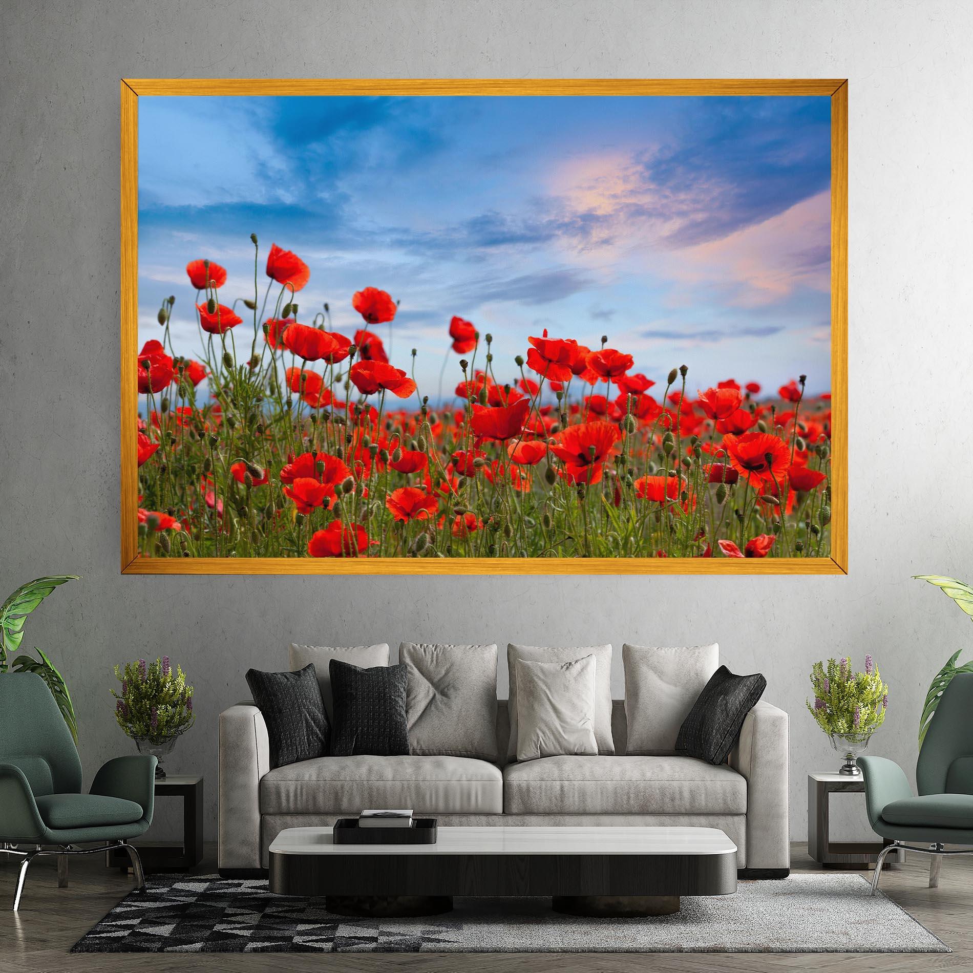 Tablou Canvas Poppy Field mockup 7