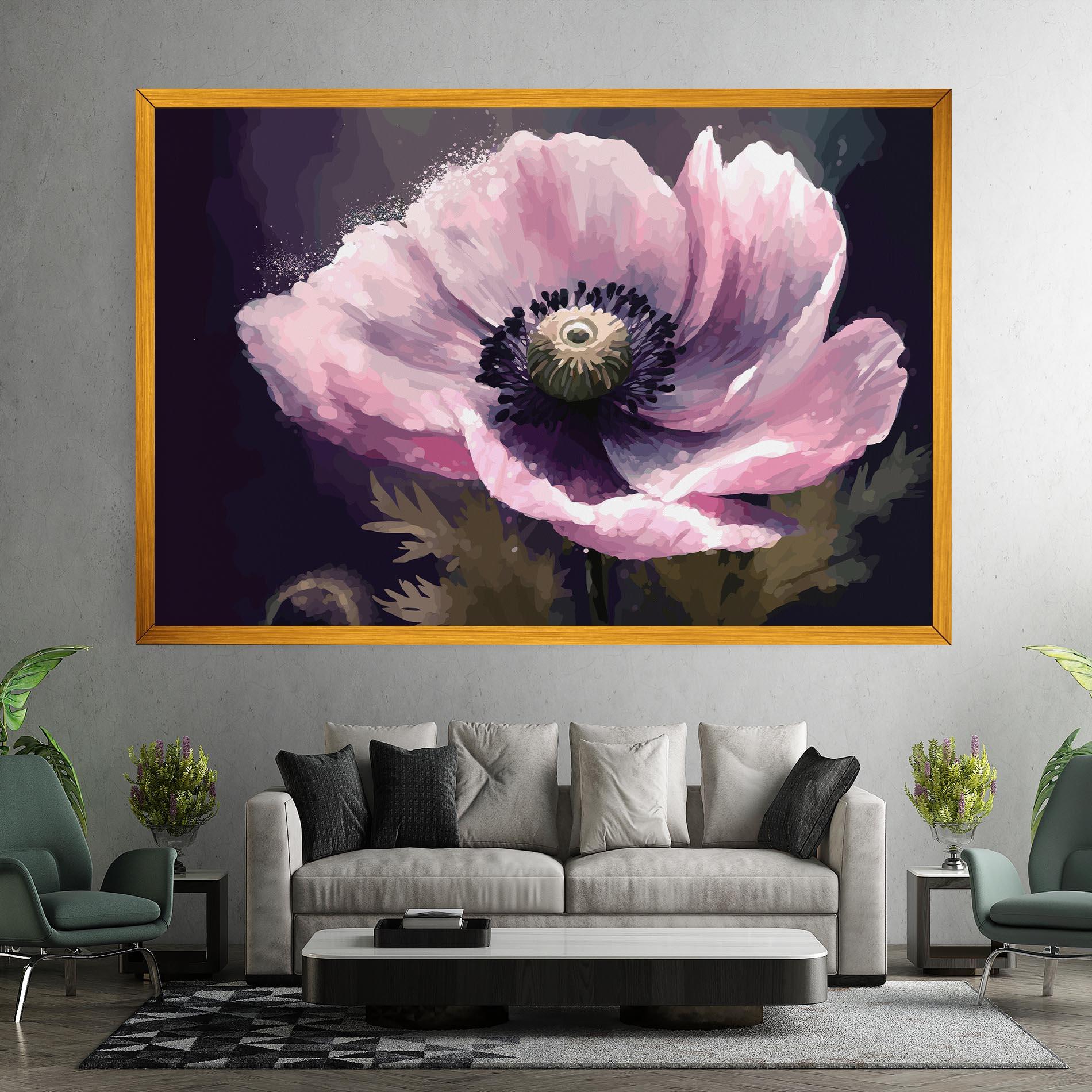 Tablou Canvas Pretty Pink Poppy mockup 7