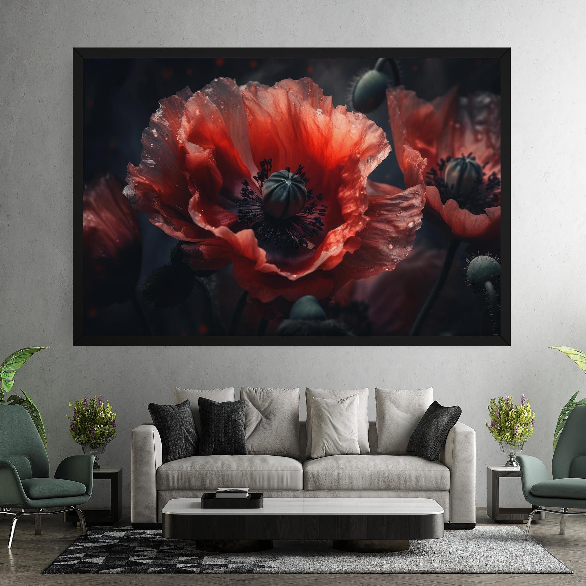 Tablou Canvas Dark Shade Poppy mockup 7