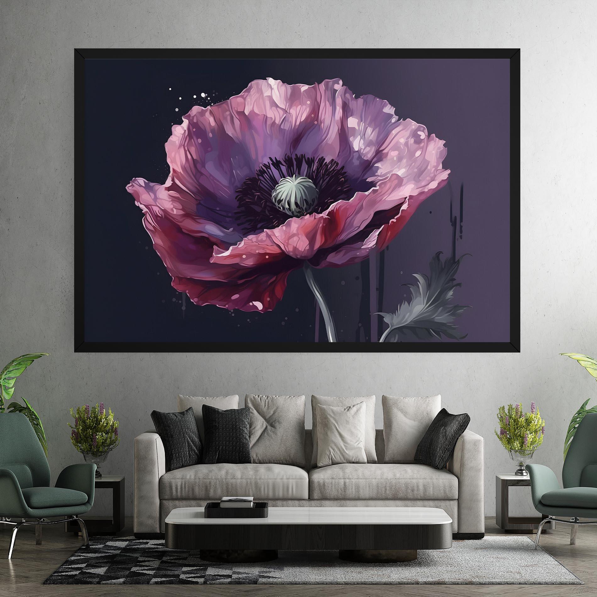 Tablou Canvas Light Purple Poppy mockup 7