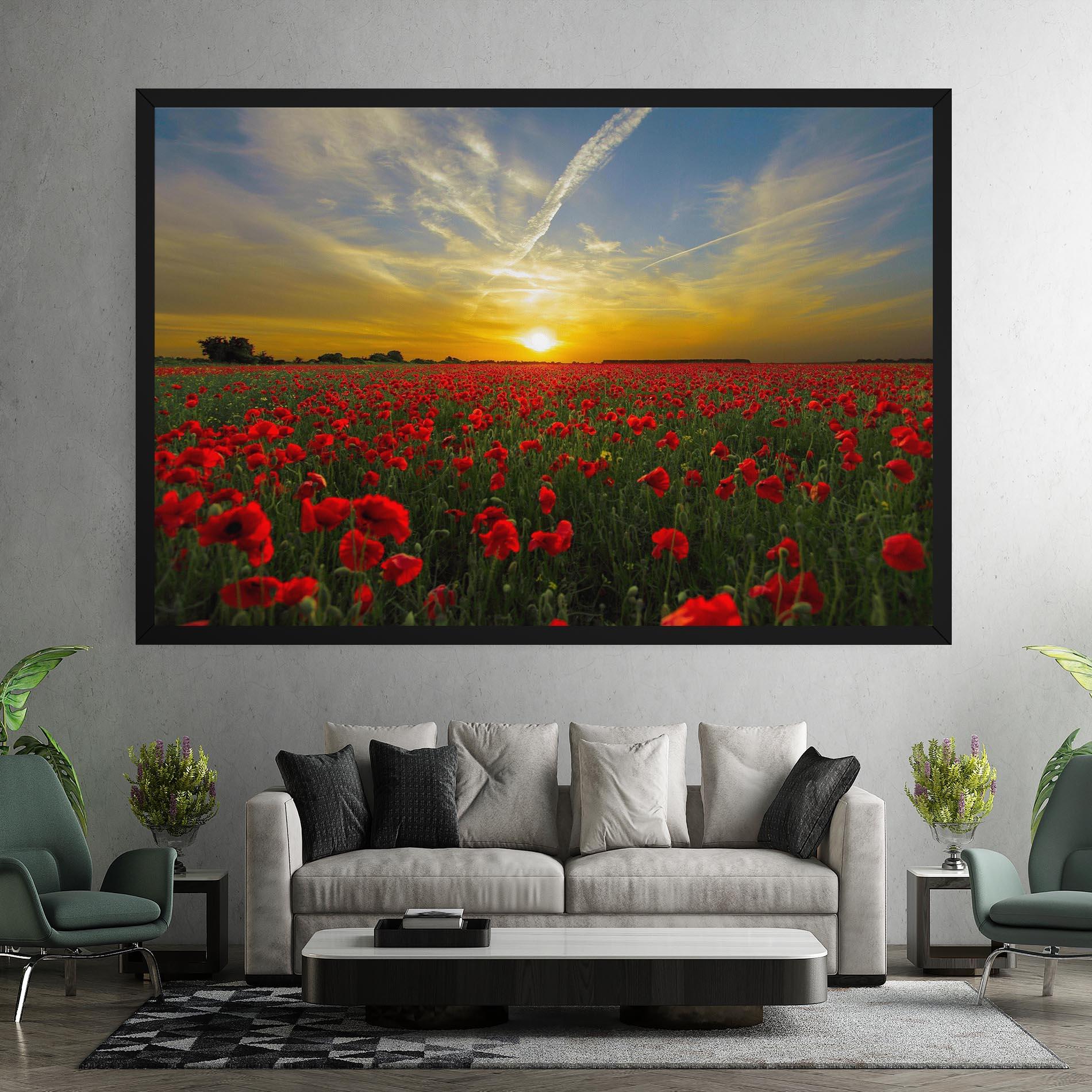 Tablou Canvas Poppies Sunset mockup 7
