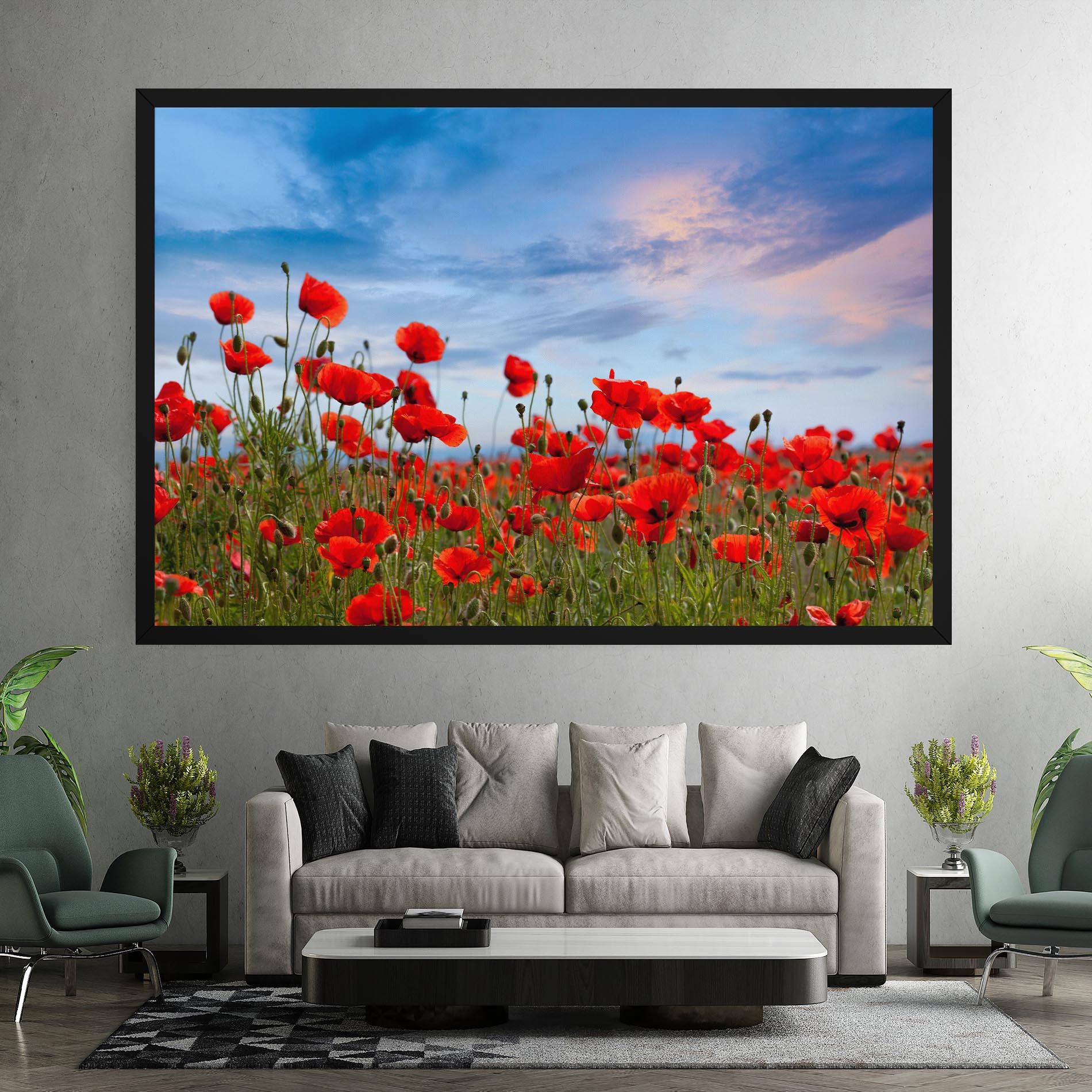 Tablou Canvas Poppy Field mockup 7