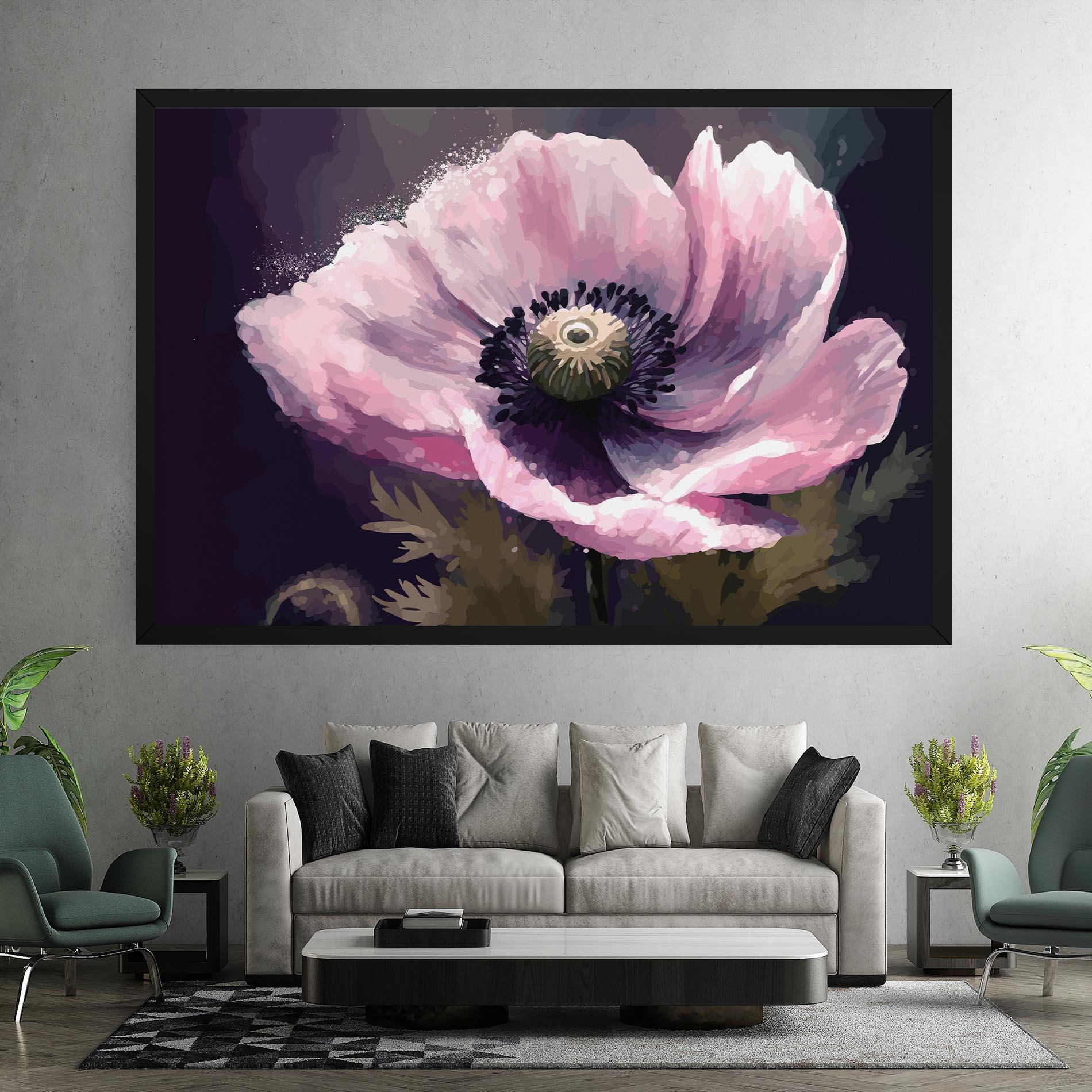 Tablou Canvas Pretty Pink Poppy mockup 7
