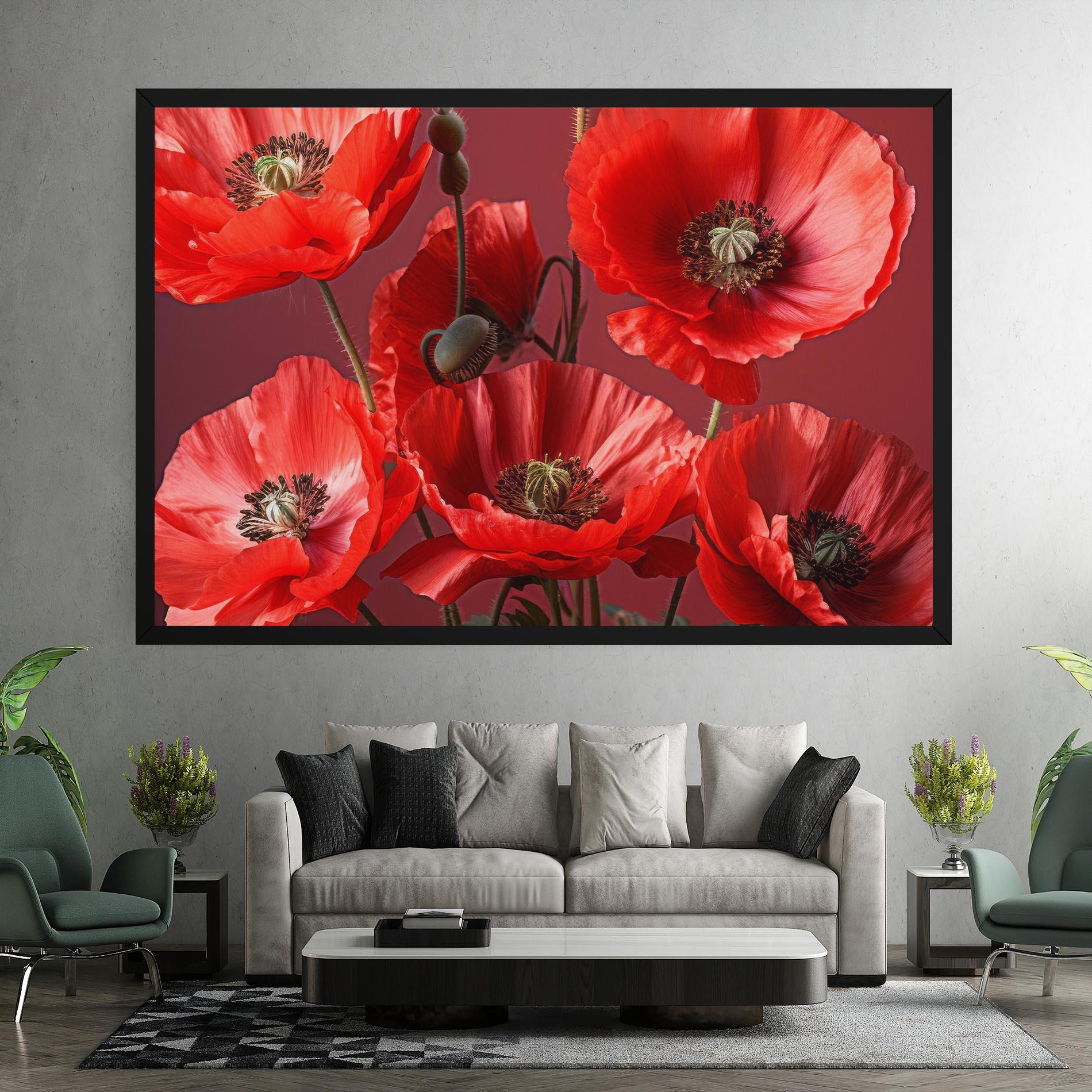Tablou Canvas Red Poppies mockup 7