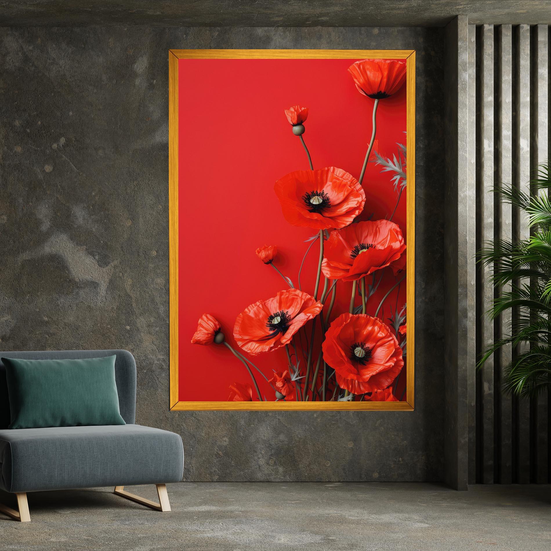 Tablou Canvas Poppies On The Table mockup 7