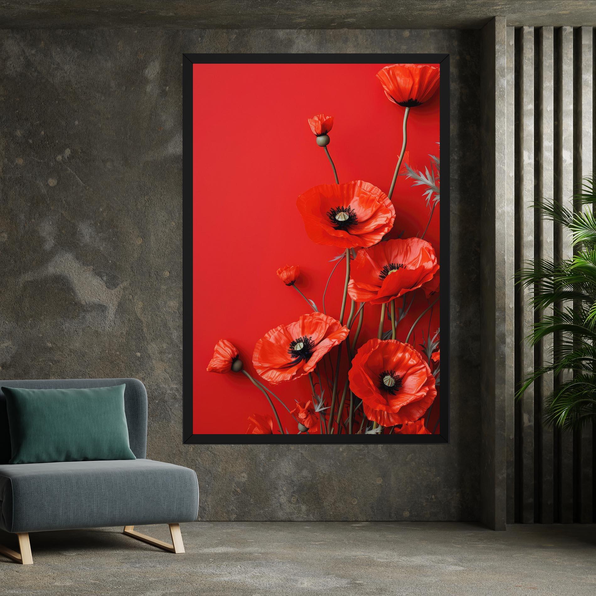 Tablou Canvas Poppies On The Table mockup 7