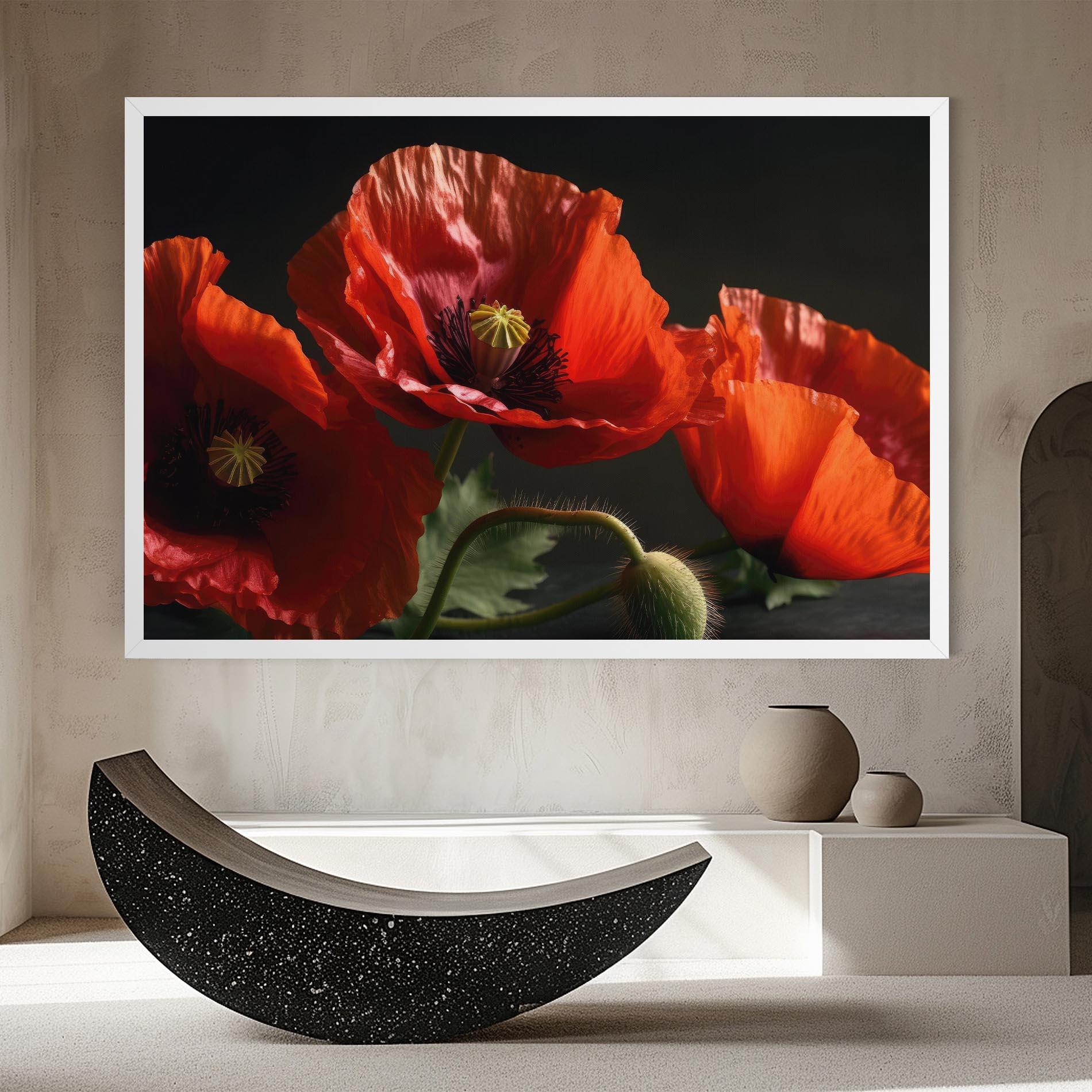 Tablou Canvas 3 Pretty Poppies mockup 8