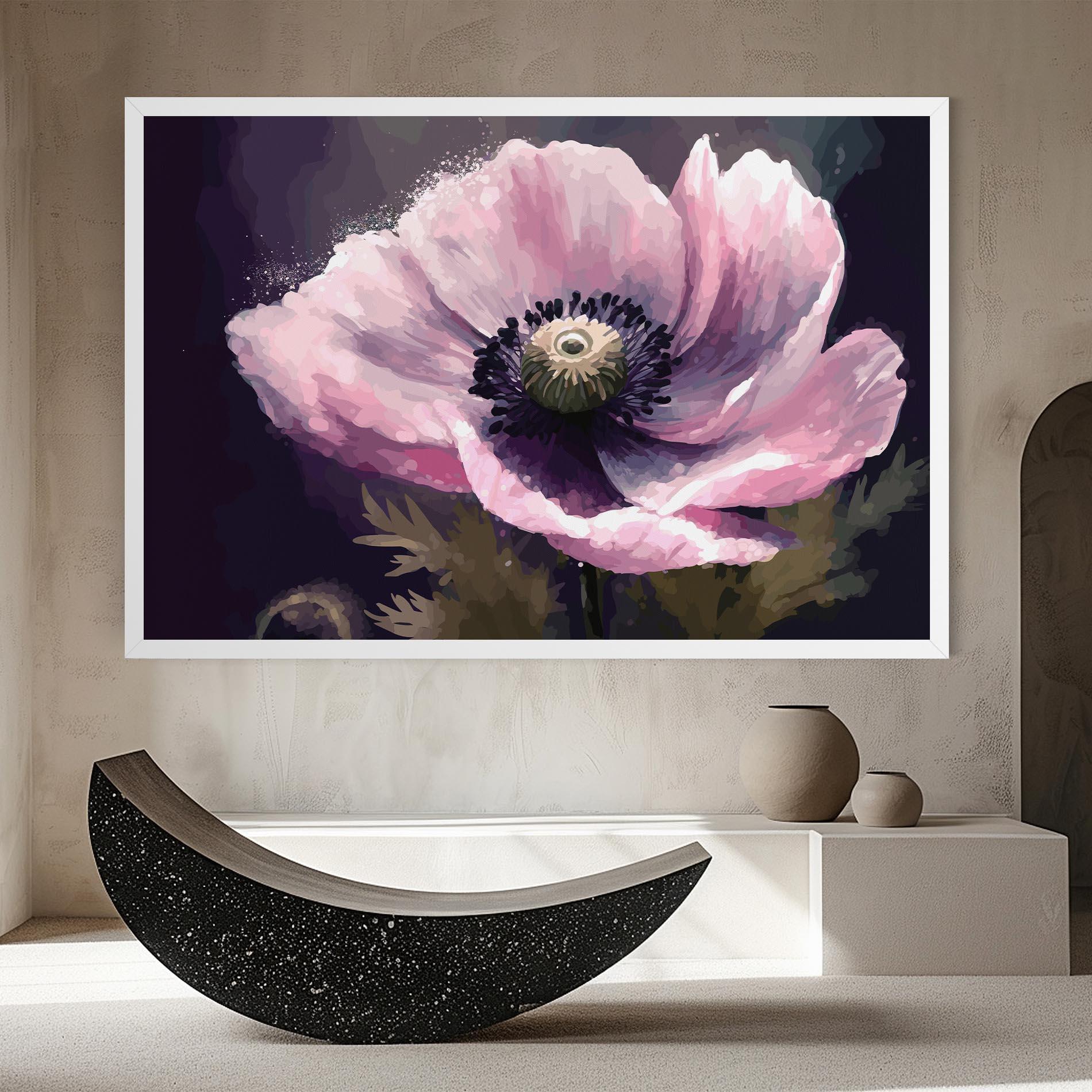 Tablou Canvas Pretty Pink Poppy mockup 8