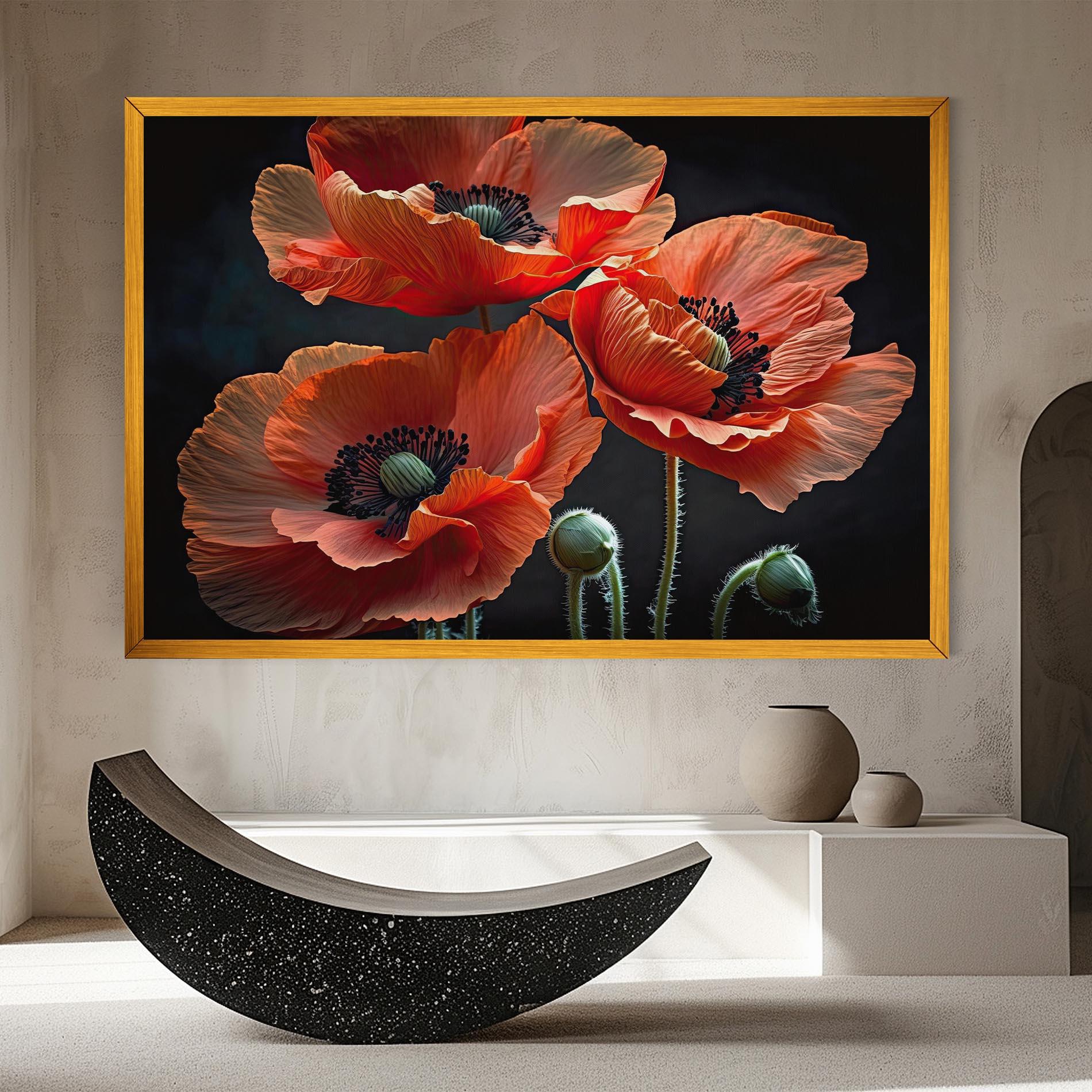 Tablou Canvas 3 Poppies mockup 8