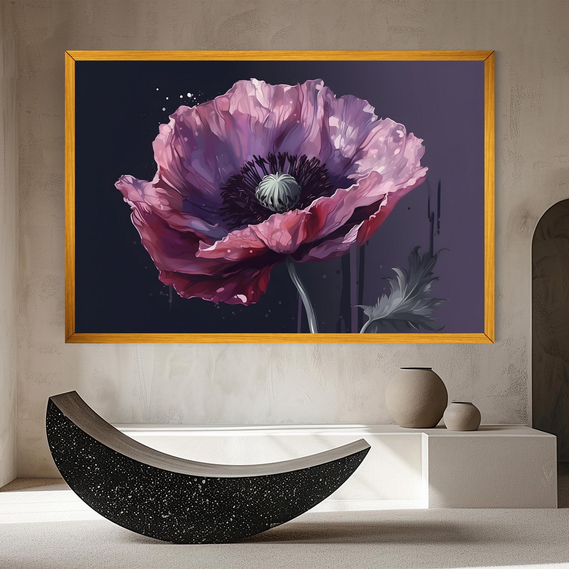 Tablou Canvas Light Purple Poppy mockup 8