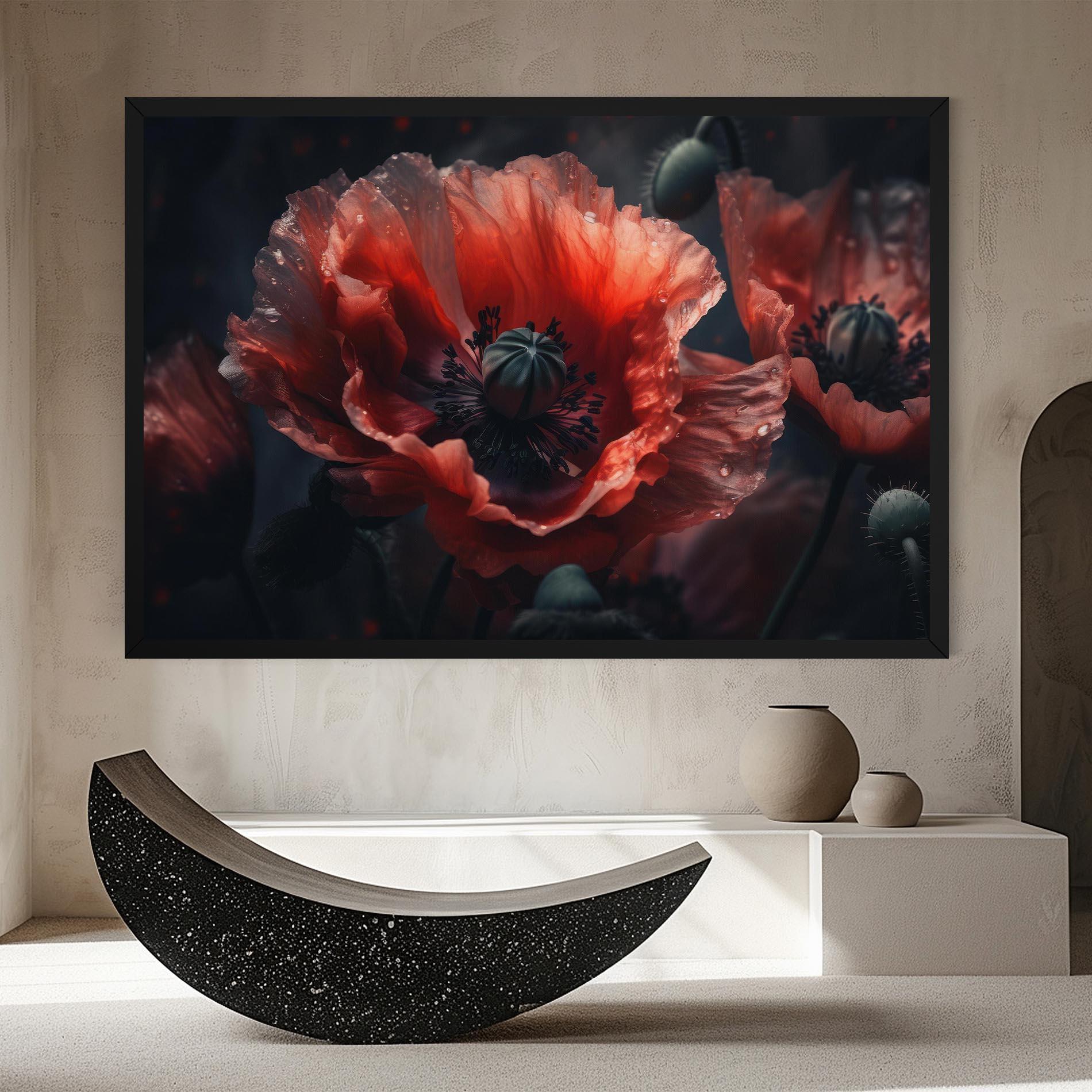 Tablou Canvas Dark Shade Poppy mockup 8